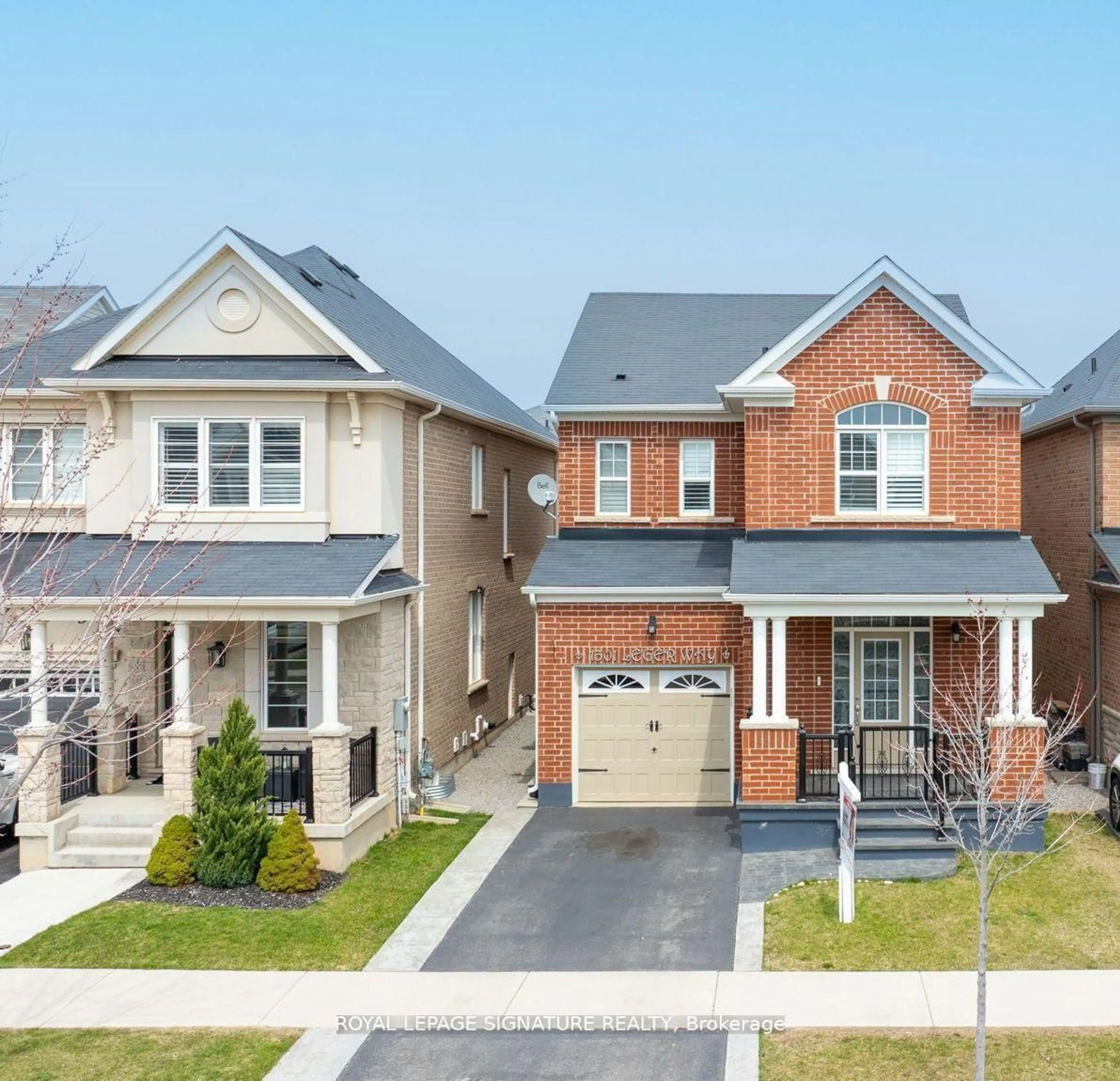 Home with brick exterior material, street for 1301 Leger Way, Milton Ontario L9E 1C9