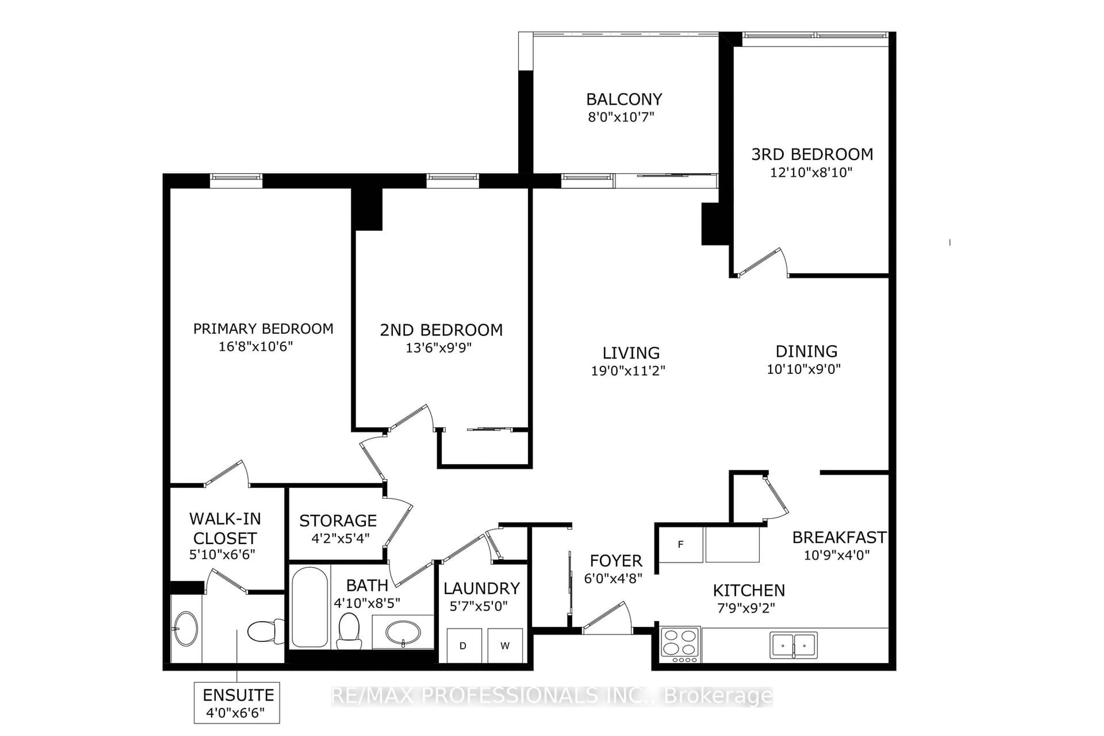 Floor plan for 362 The East Mall N/A #905, Toronto Ontario M9B 6C4