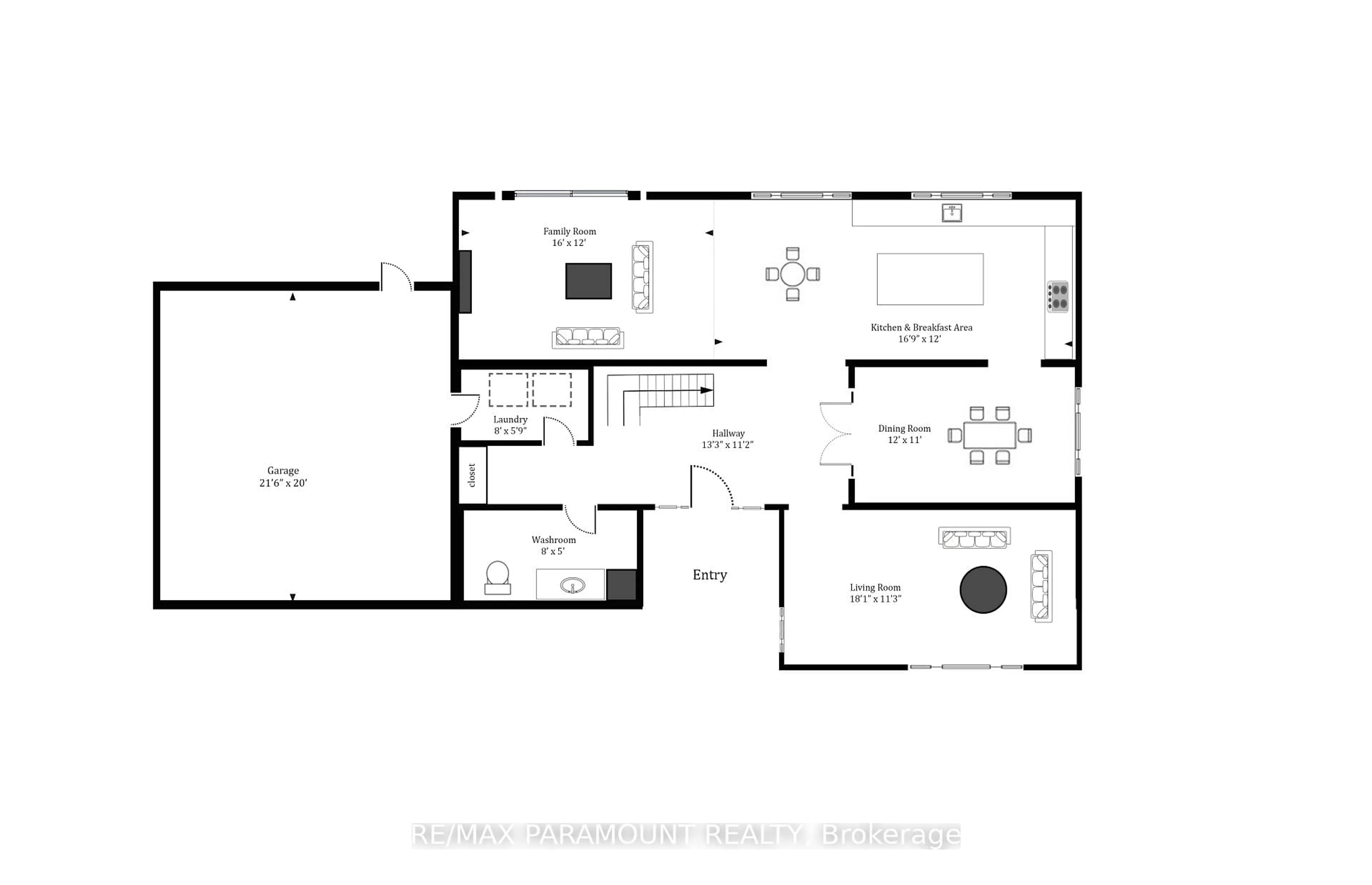 Floor plan for 44 Cairnmore Crt, Brampton Ontario L6Z 1T6