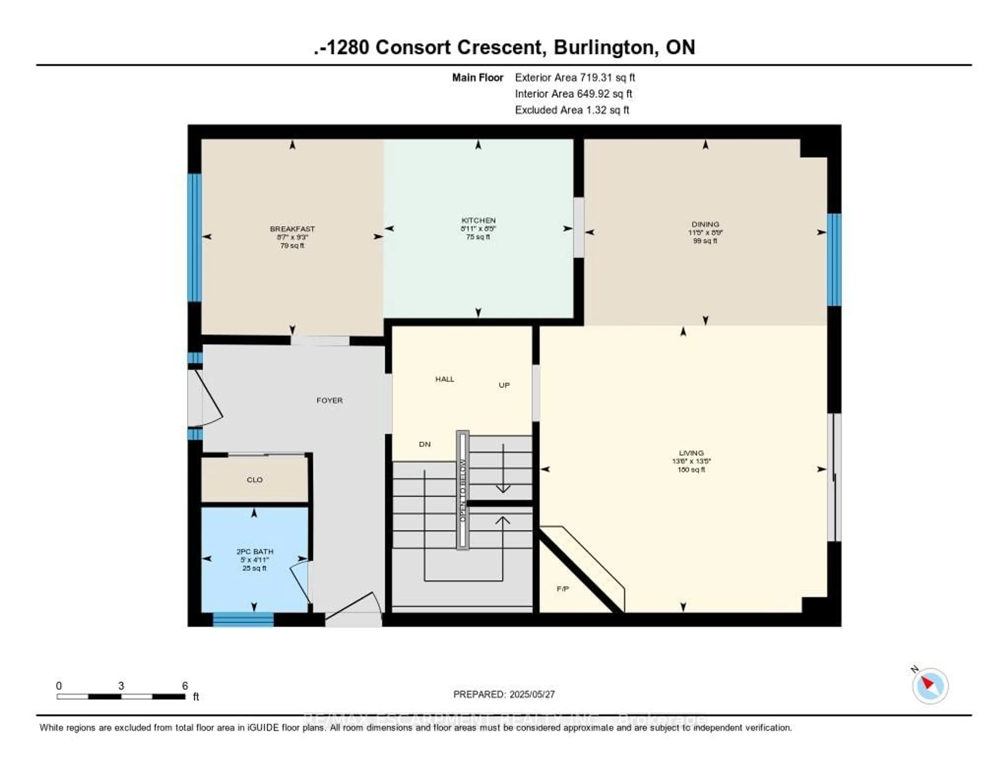Floor plan for 1280 CONSORT Cres, Burlington Ontario L7M 1J7