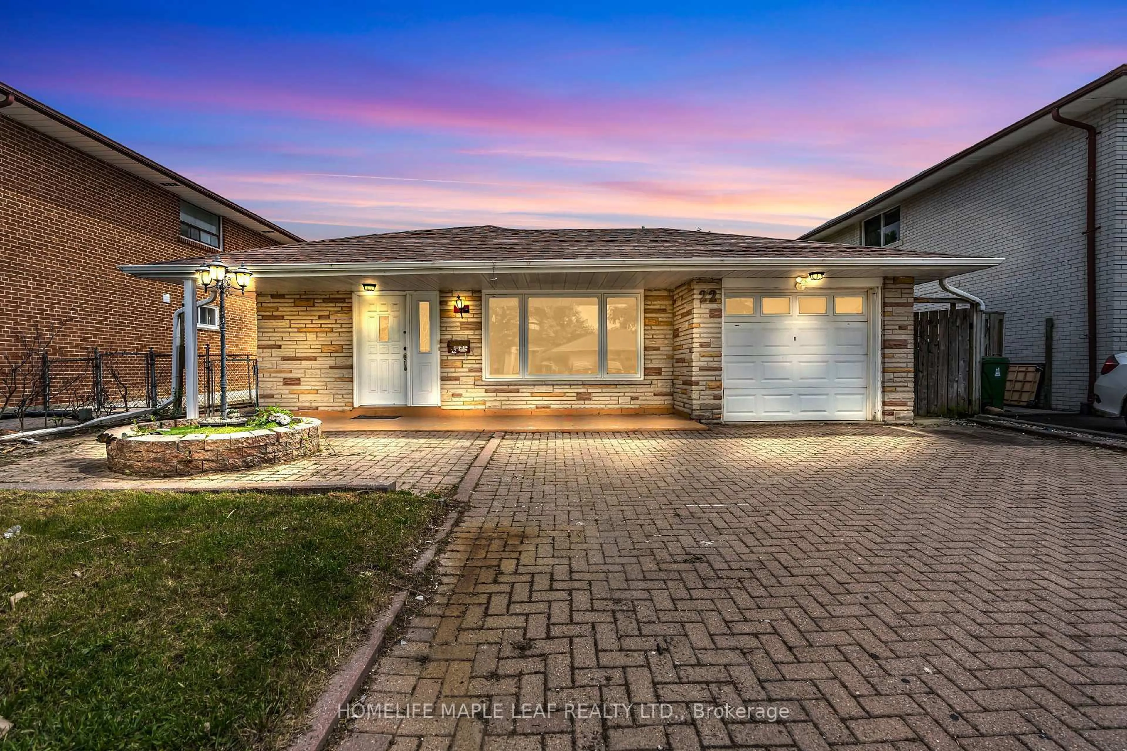 Home with brick exterior material, street for 22 Vange Cres, Toronto Ontario M9V 3N7