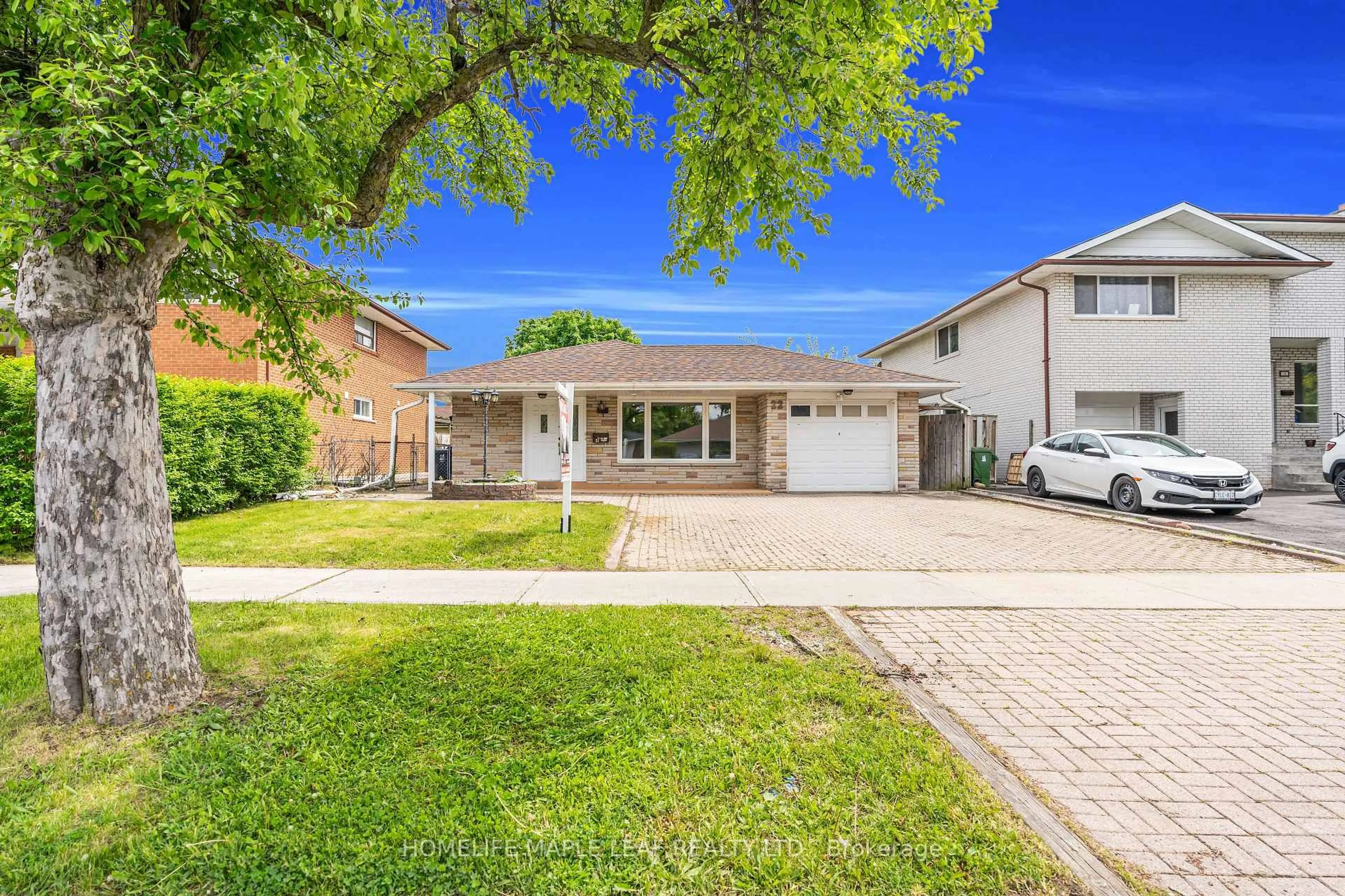 Home with brick exterior material, street for 22 Vange Cres, Toronto Ontario M9V 3N7