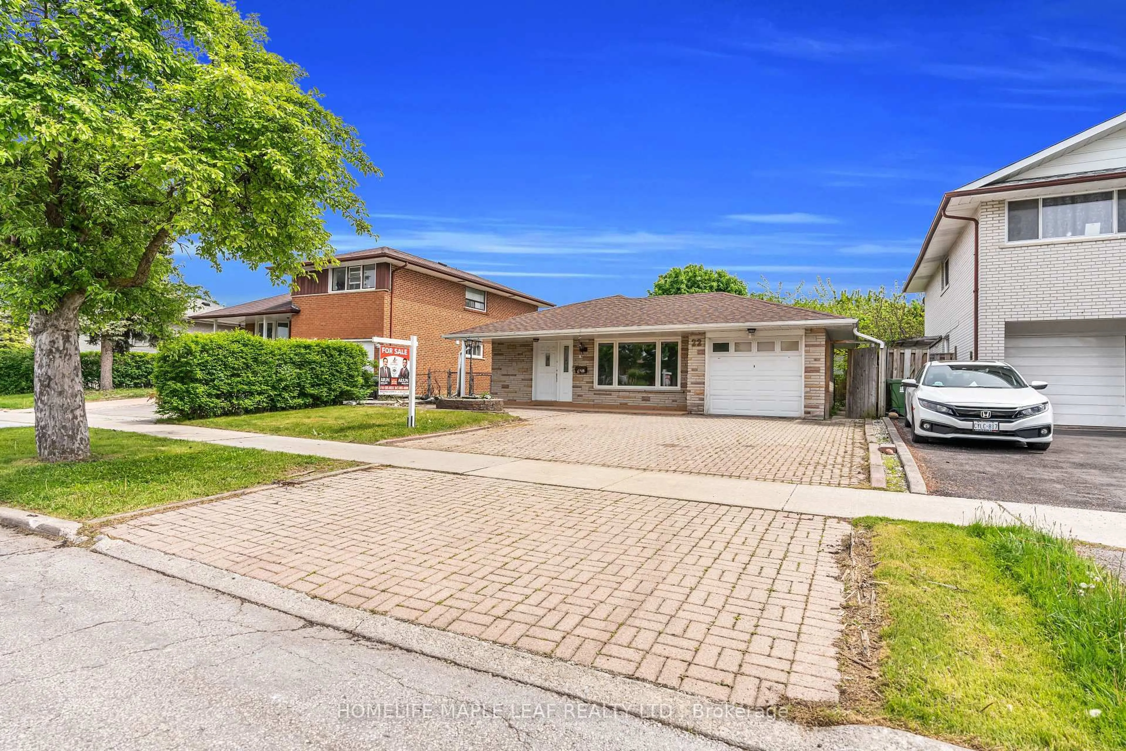Home with brick exterior material, street for 22 Vange Cres, Toronto Ontario M9V 3N7