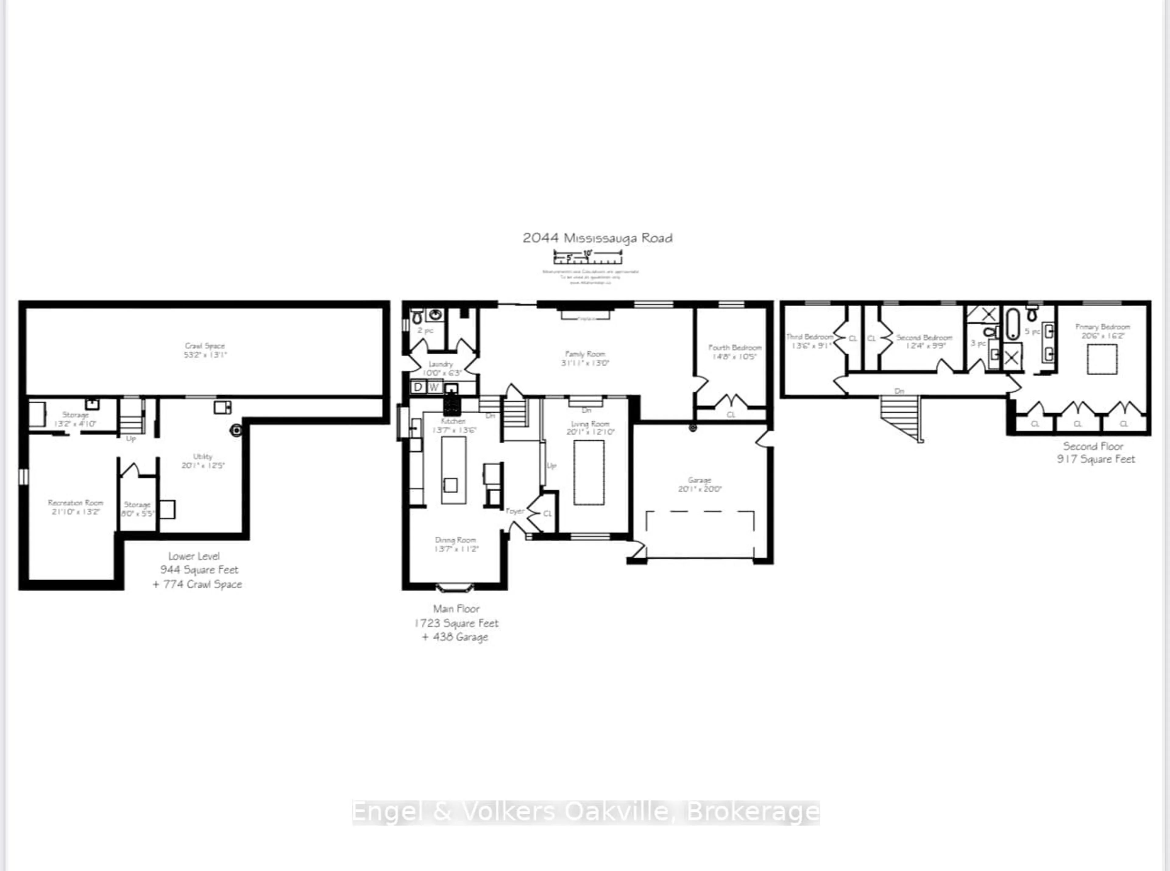 Floor plan for 2044 Mississauga Rd, Mississauga Ontario L5H 2K6