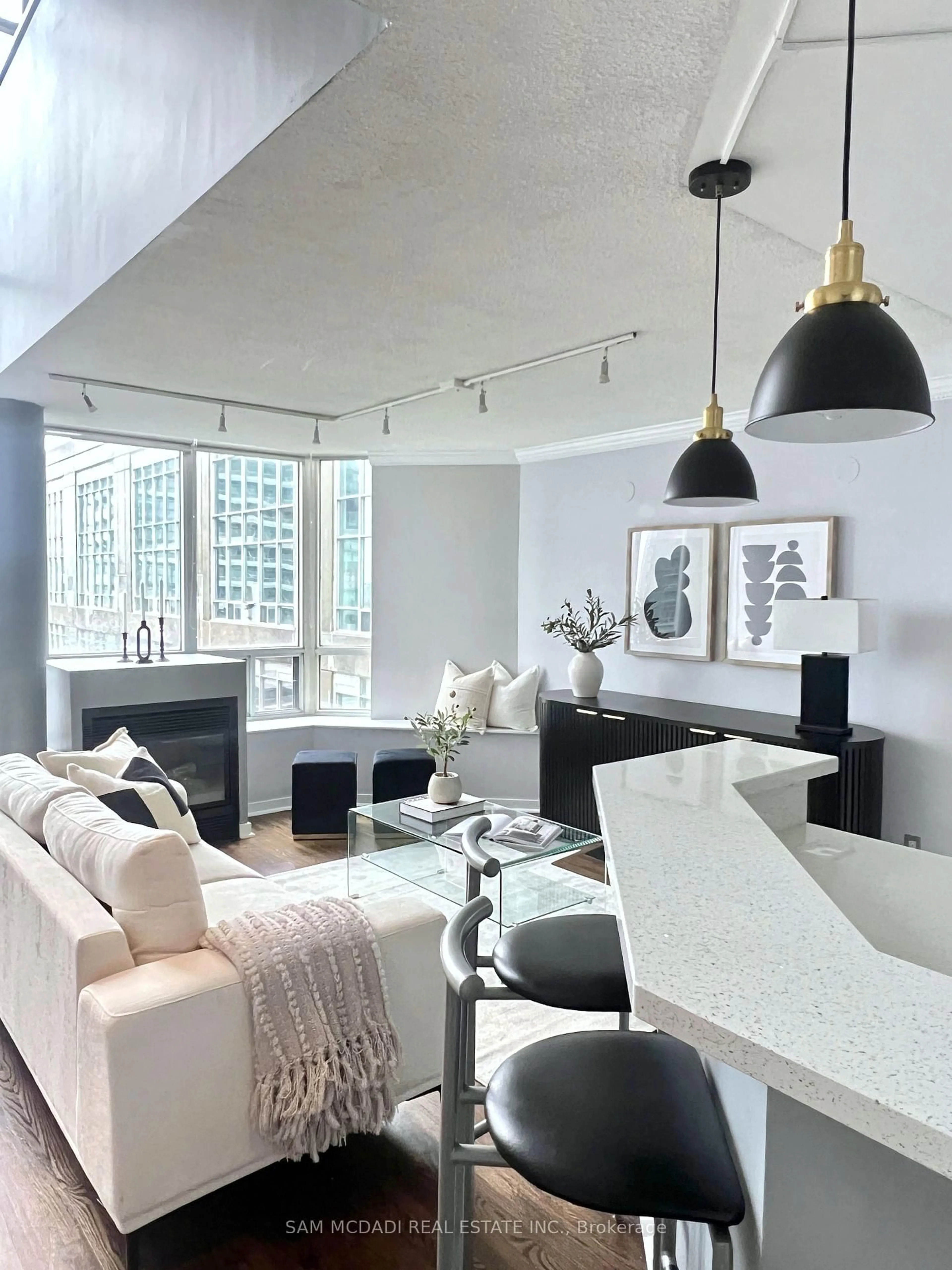 Living room with furniture, unknown for 250 Manitoba St #PH837, Toronto Ontario M8Y 4G8