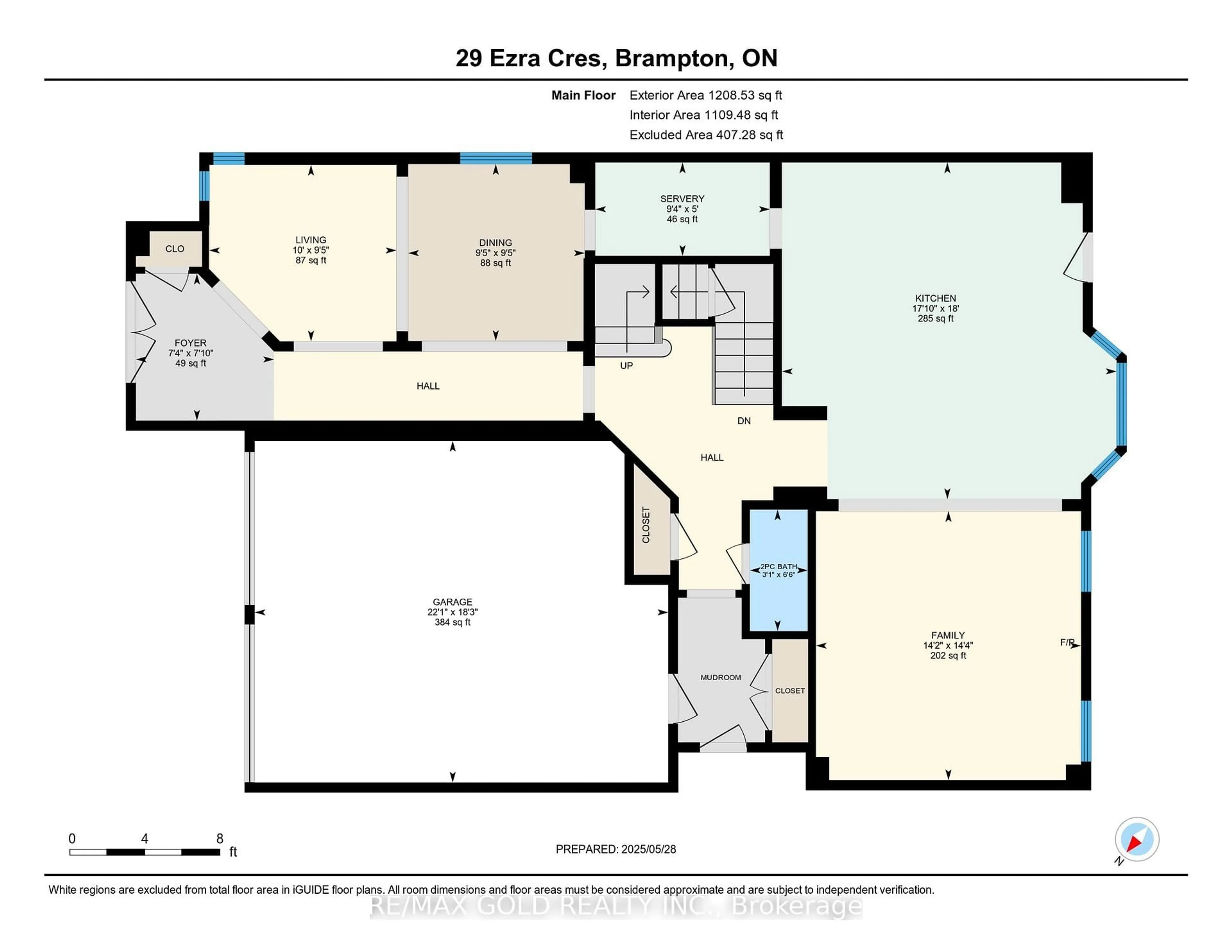 Floor plan for 29 Ezra Cres, Brampton Ontario L7A 5A6