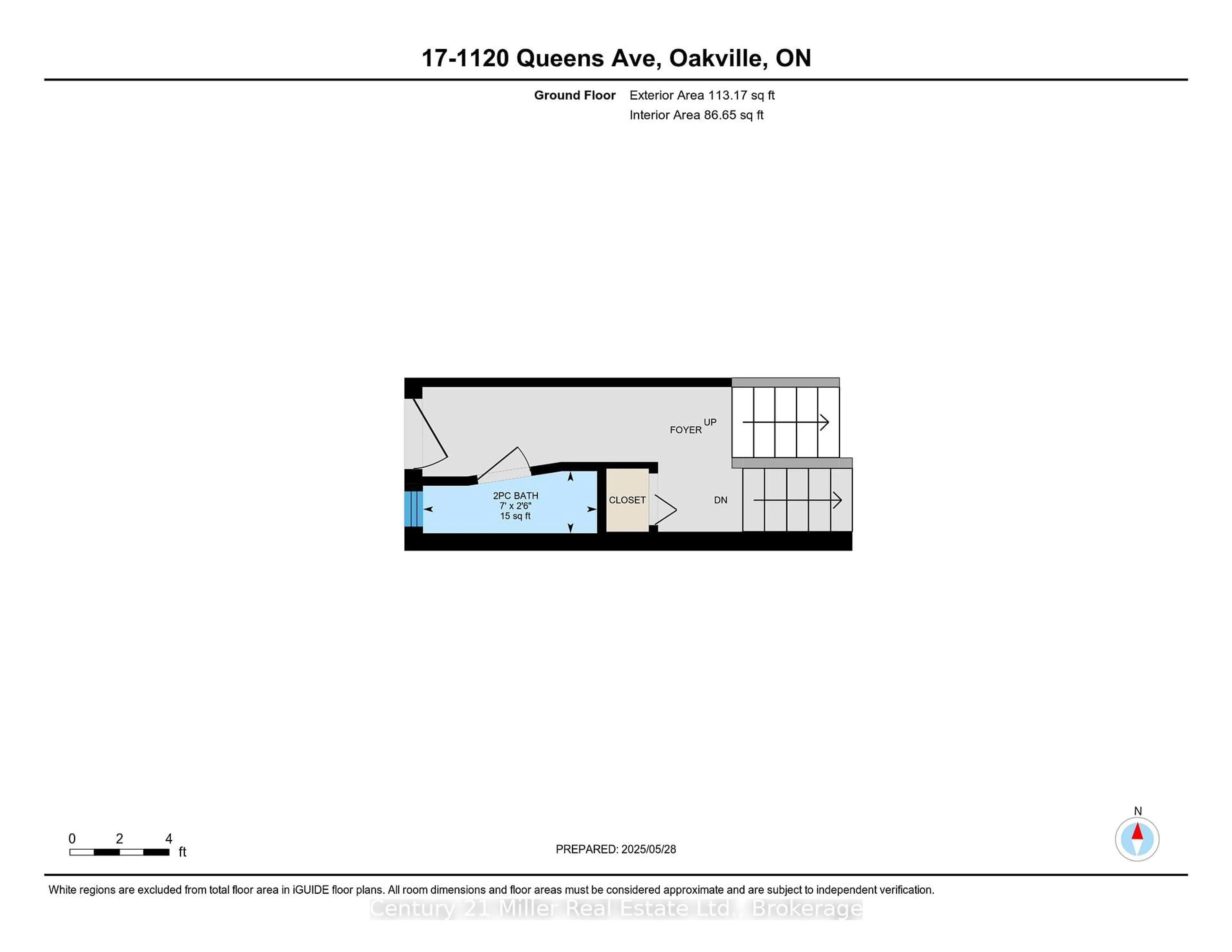 Floor plan for 1120 Queens Ave #17, Oakville Ontario L6H 2B5