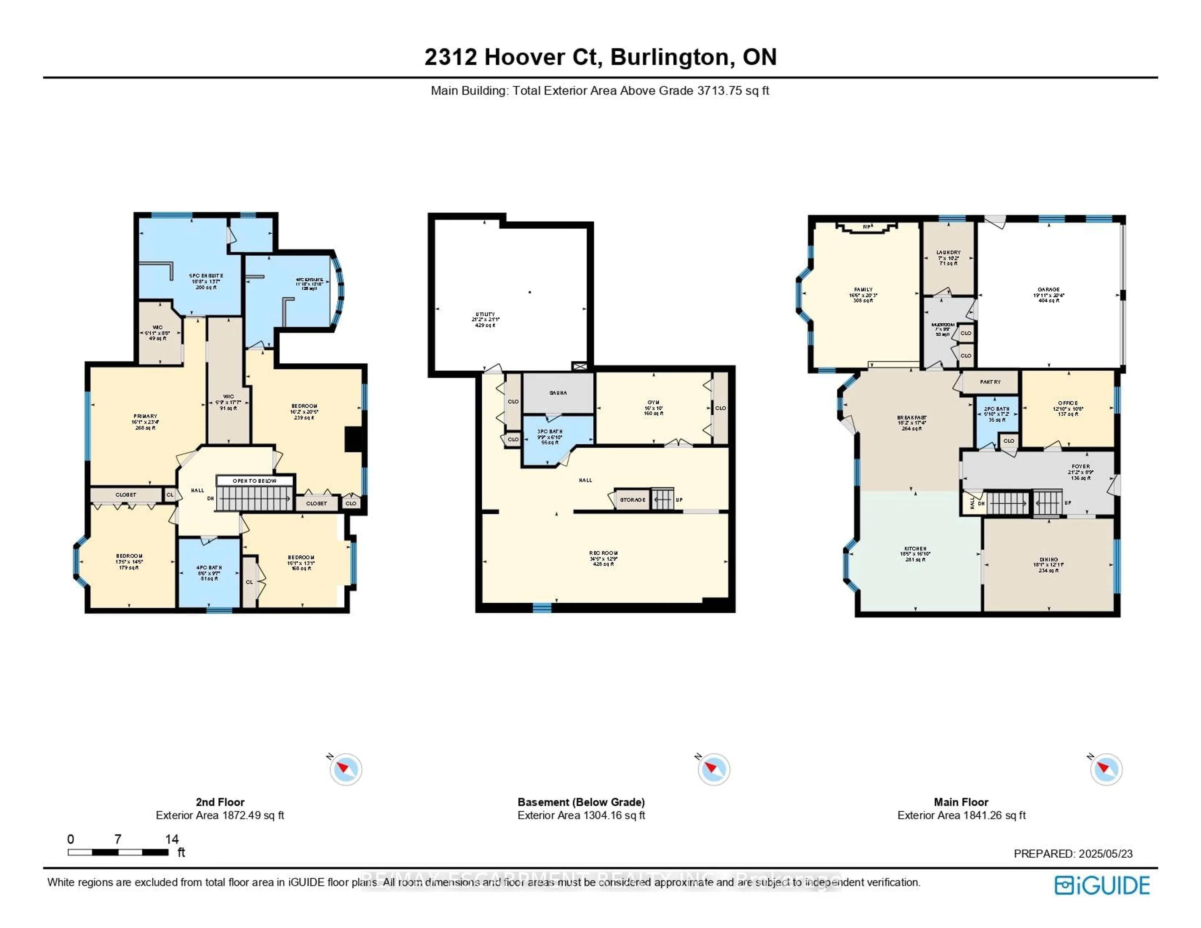 Floor plan for 2312 Hoover Crt, Burlington Ontario L7P 4V2
