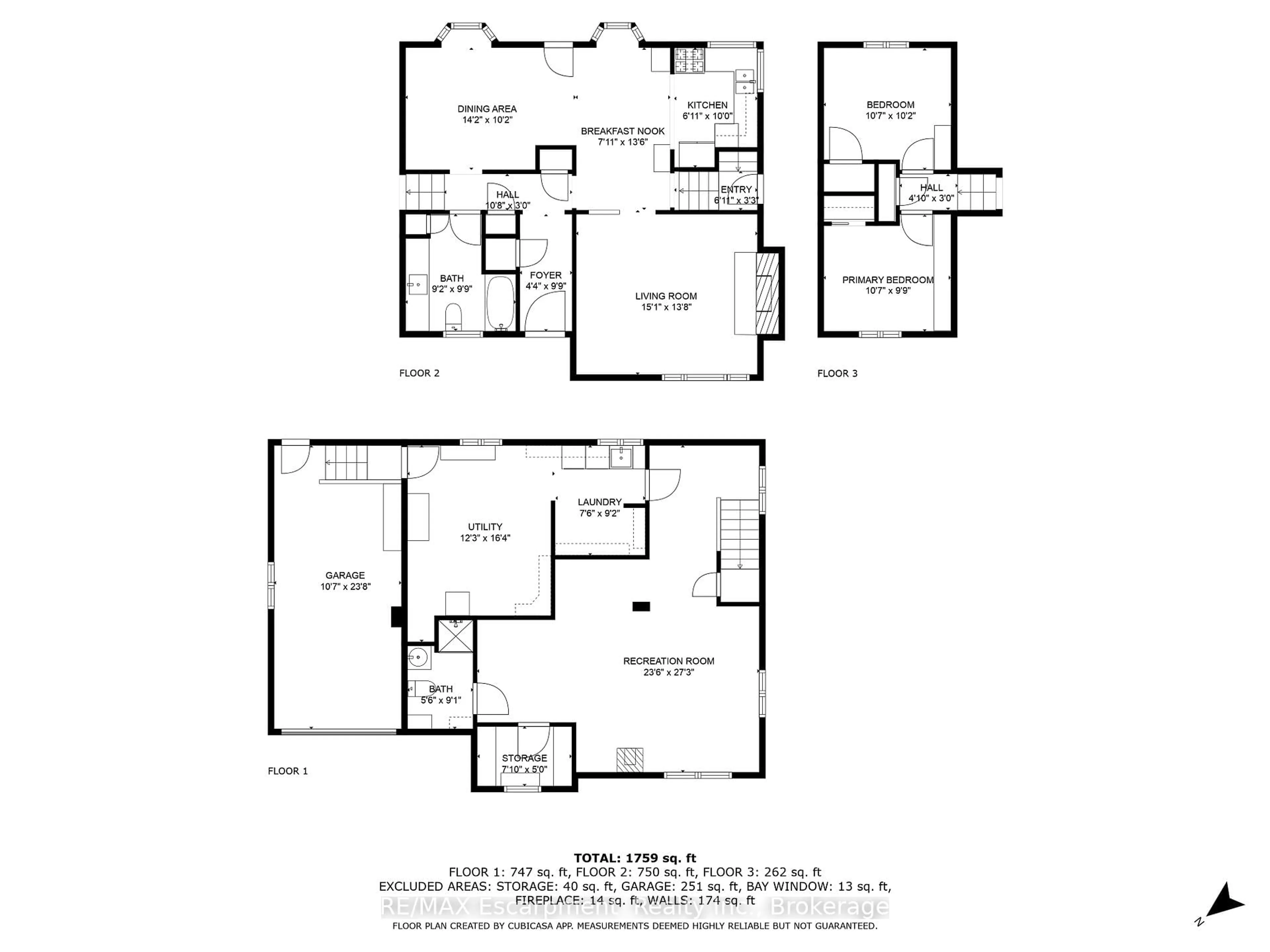 Floor plan for 109 Foxbar Rd, Burlington Ontario L7L 2Z7
