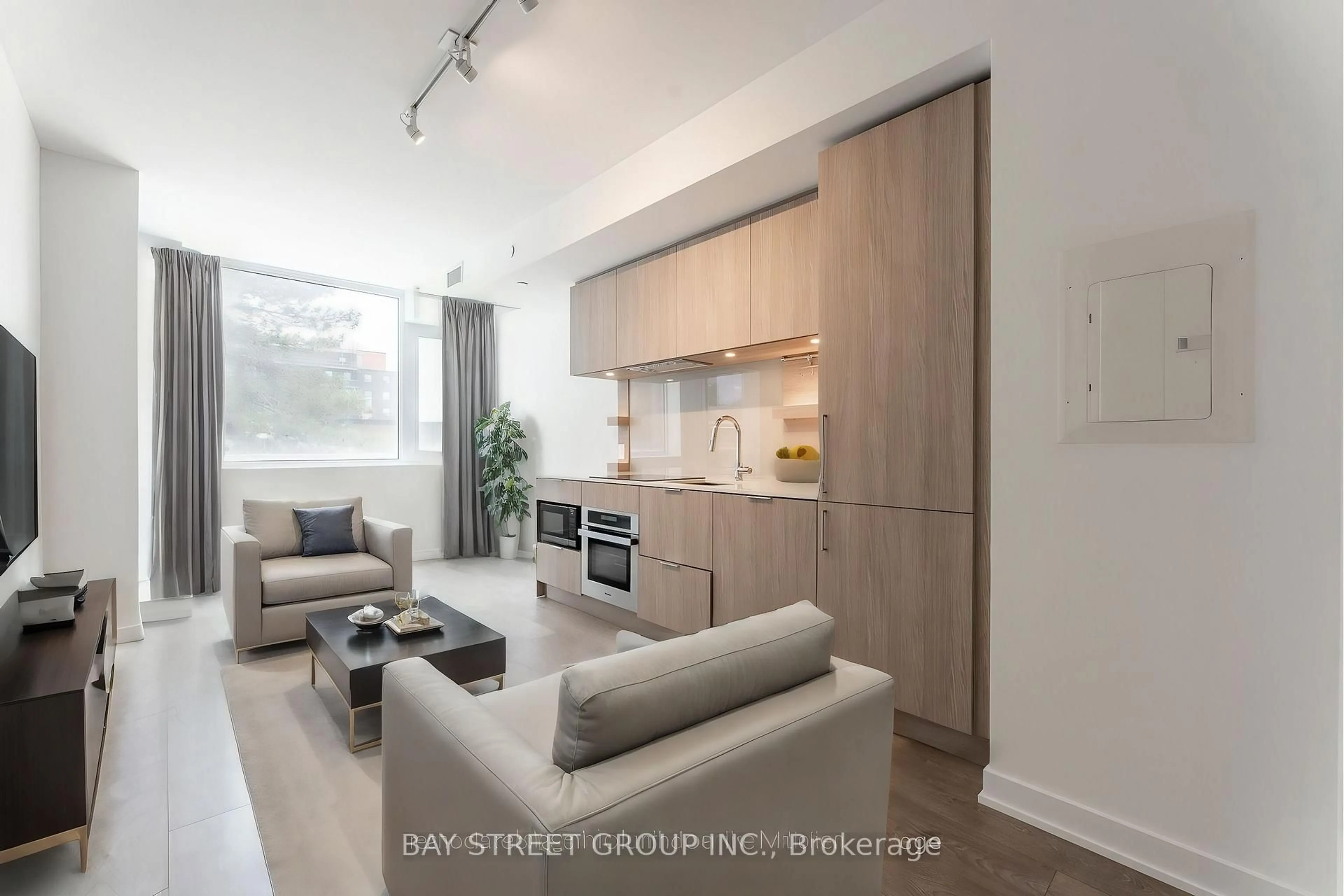 Living room with furniture, unknown for 28 Ann St #515, Mississauga Ontario L5G 3G1