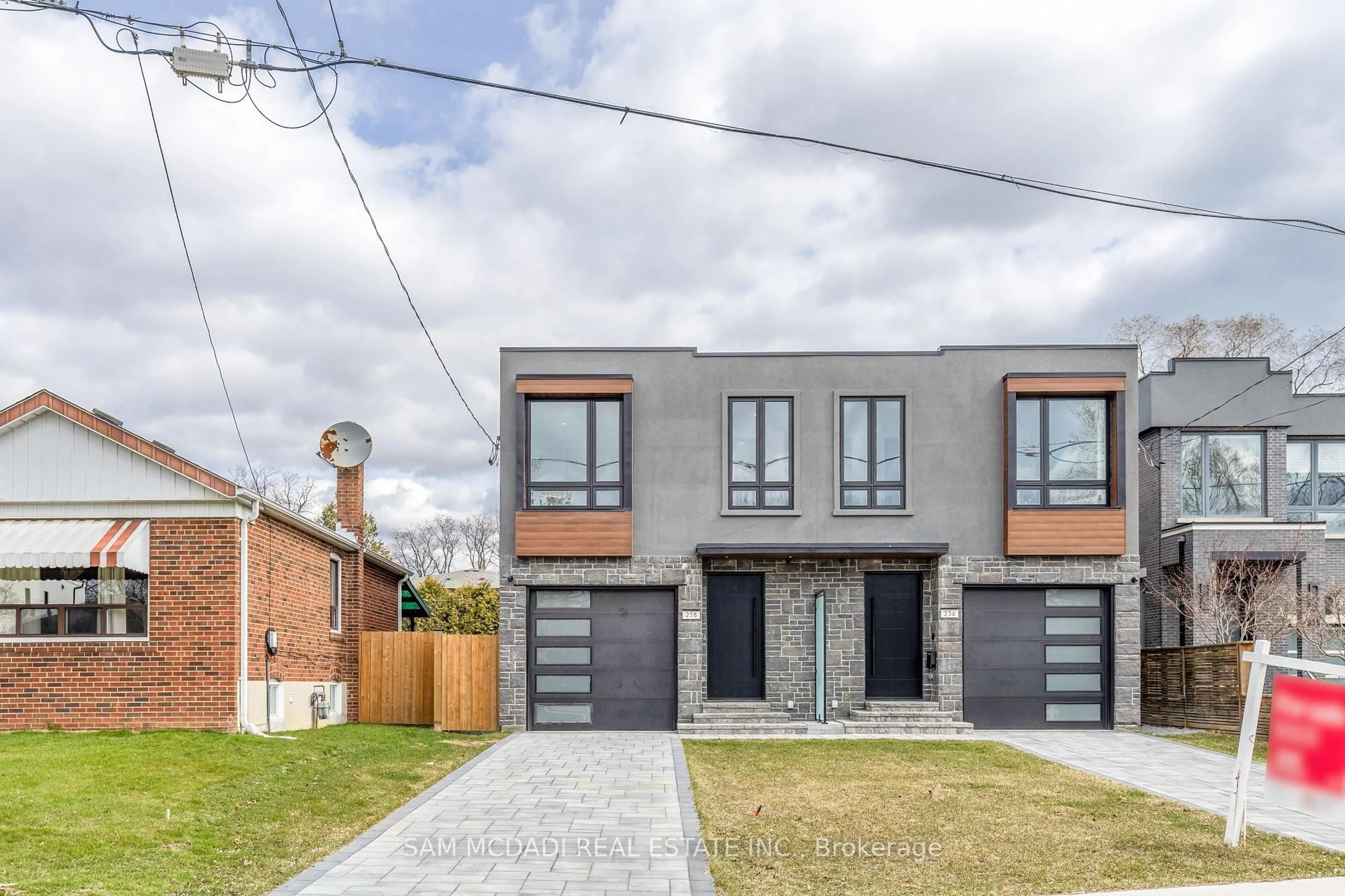 Home with brick exterior material, street for 23B Maple Ave, Mississauga Ontario L5H 2S1