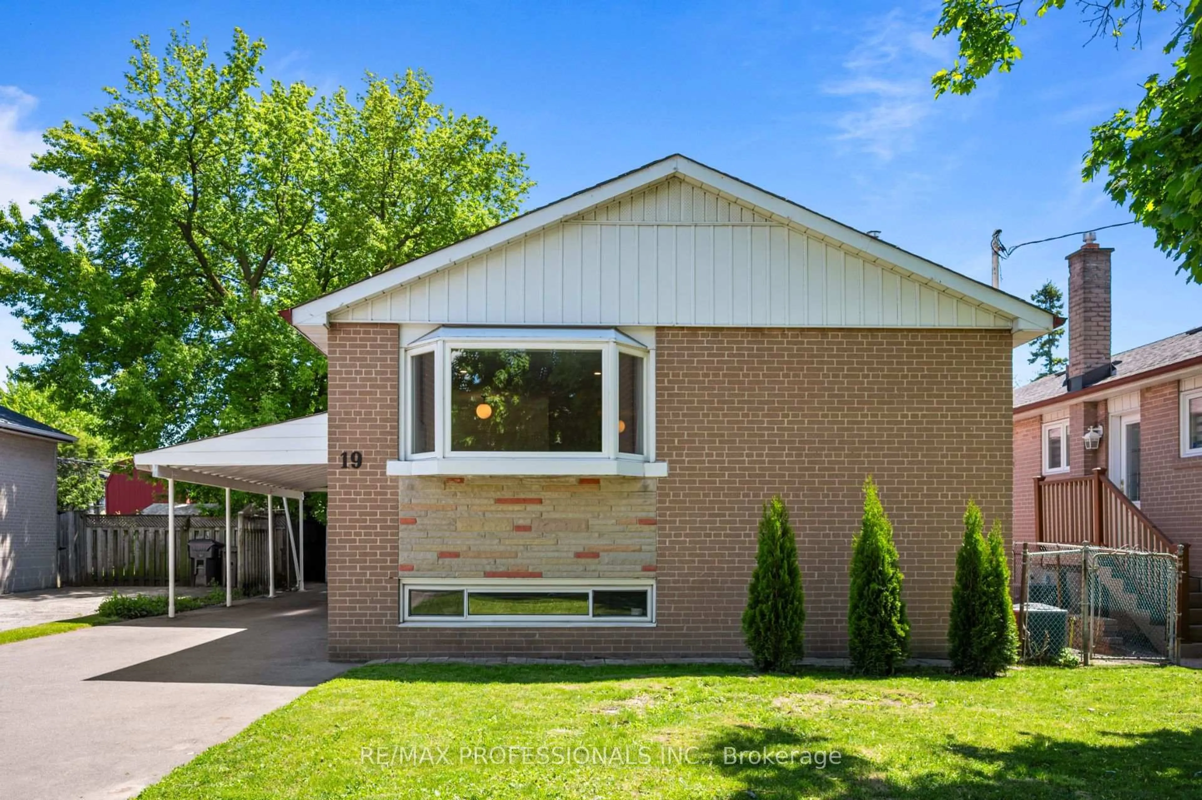 Home with brick exterior material, street for 19 Wellesworth Dr, Toronto Ontario M9C 4P5