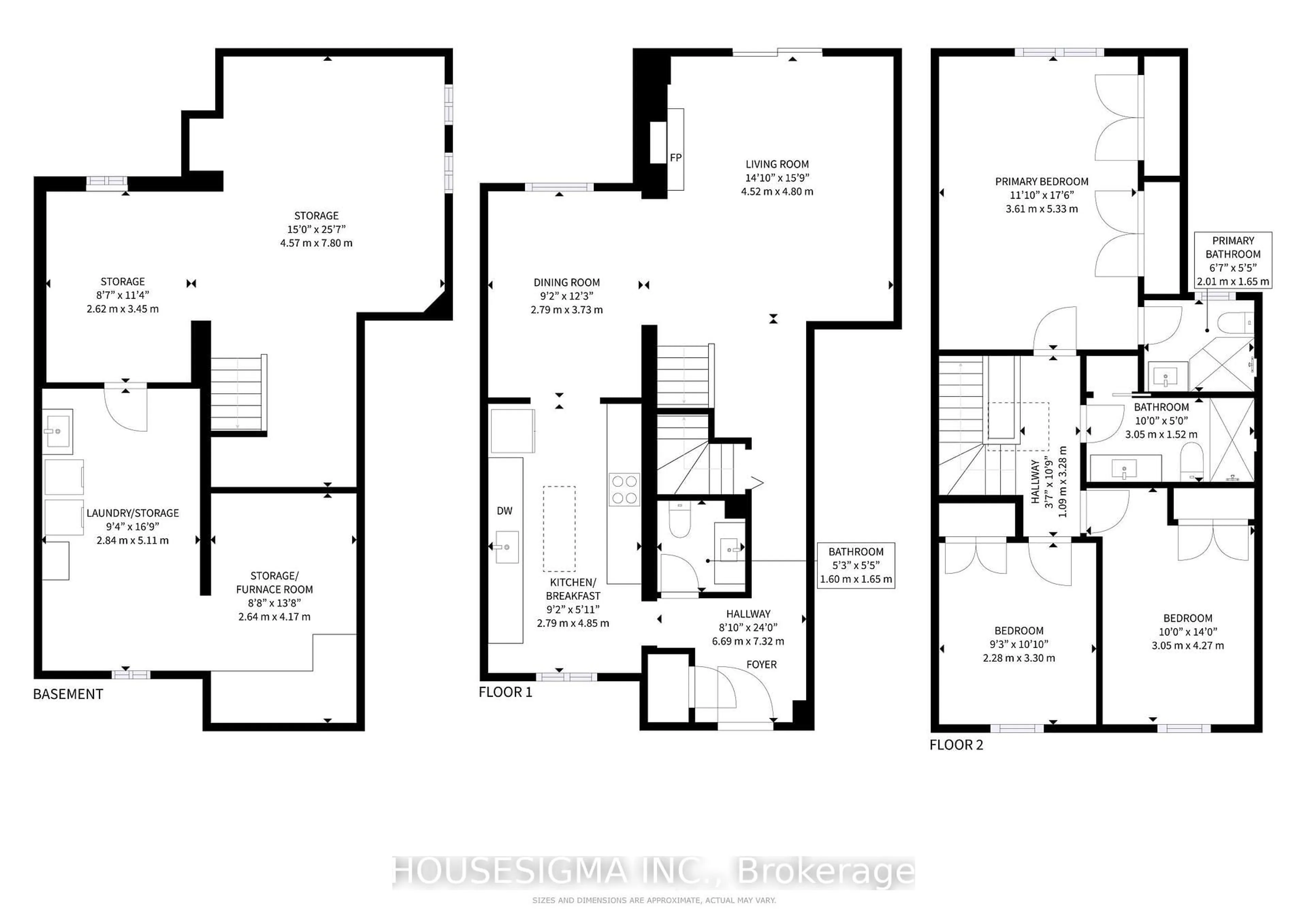 Floor plan for 2722 Jerring Mews, Mississauga Ontario L5L 2M8