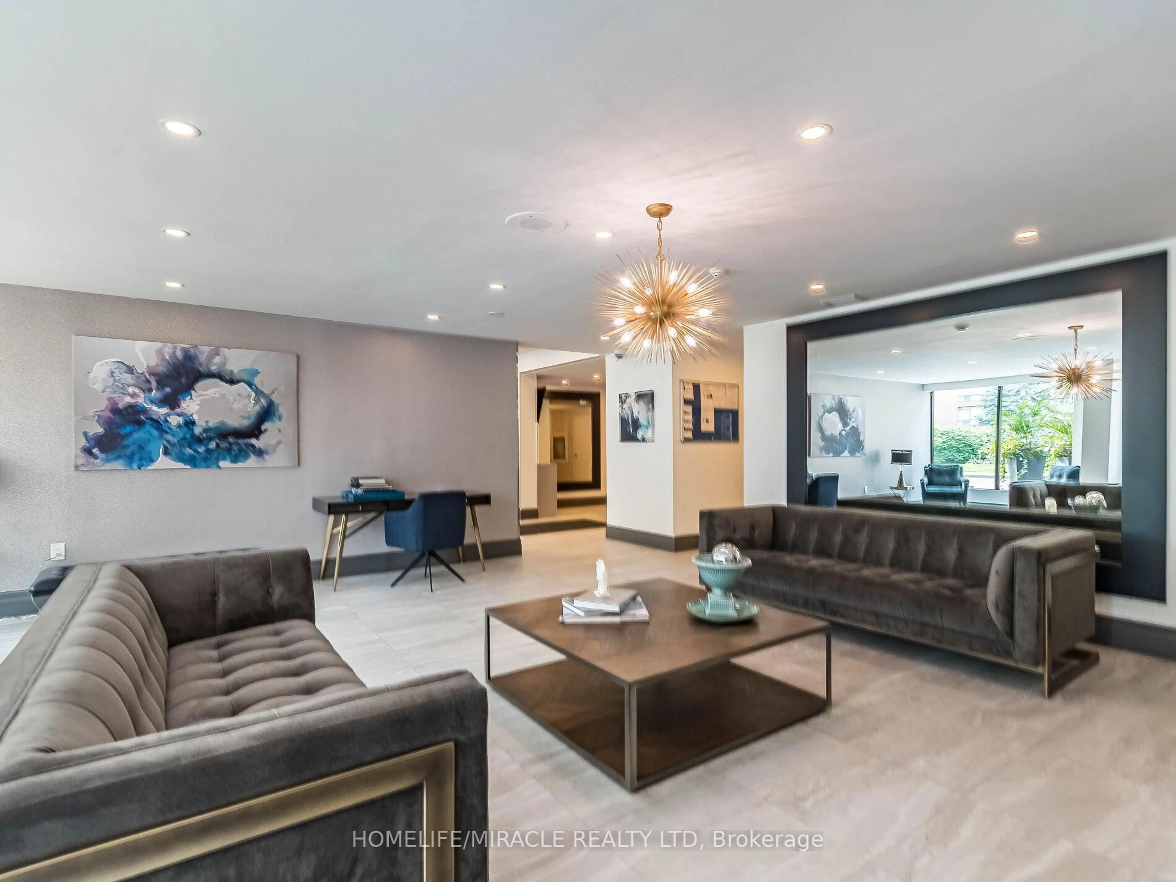 Living room with furniture, unknown for 1270 Maple Crossing Blvd #604, Burlington Ontario L7S 2J3