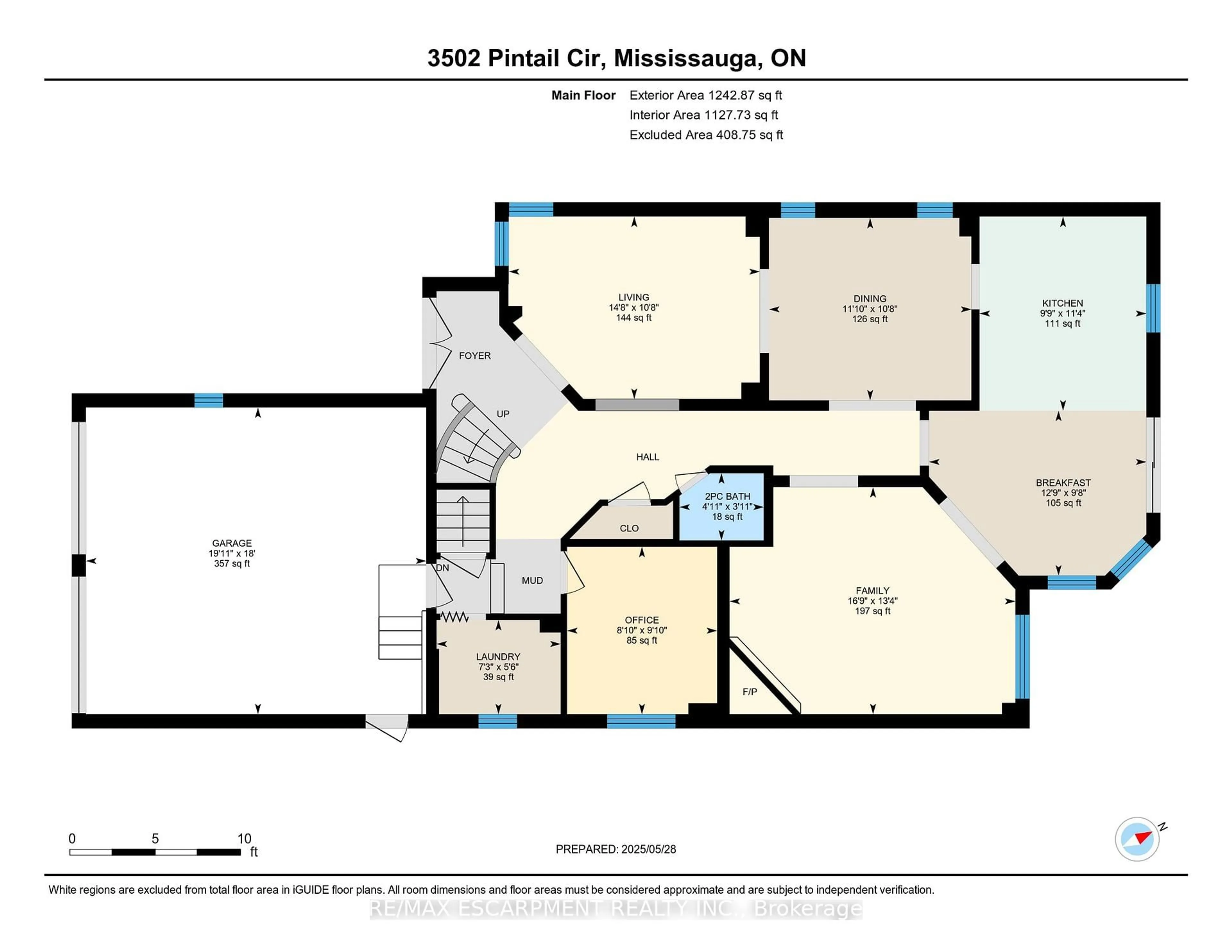 Floor plan for 3502 Pintail Circ, Mississauga Ontario L5N 6C7