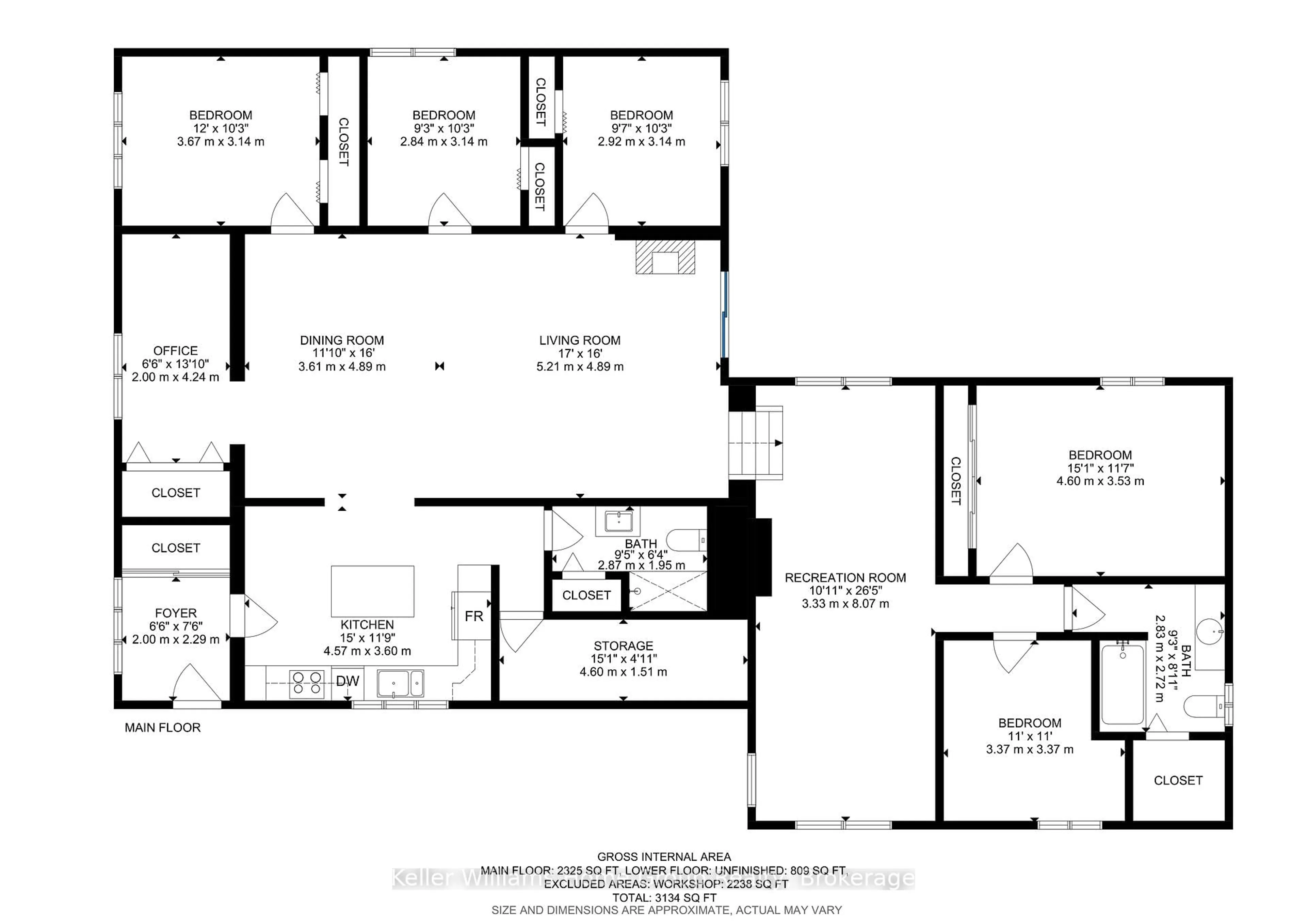 Floor plan for 6628 17 Sdrd, Halton Hills Ontario L7J 2M1