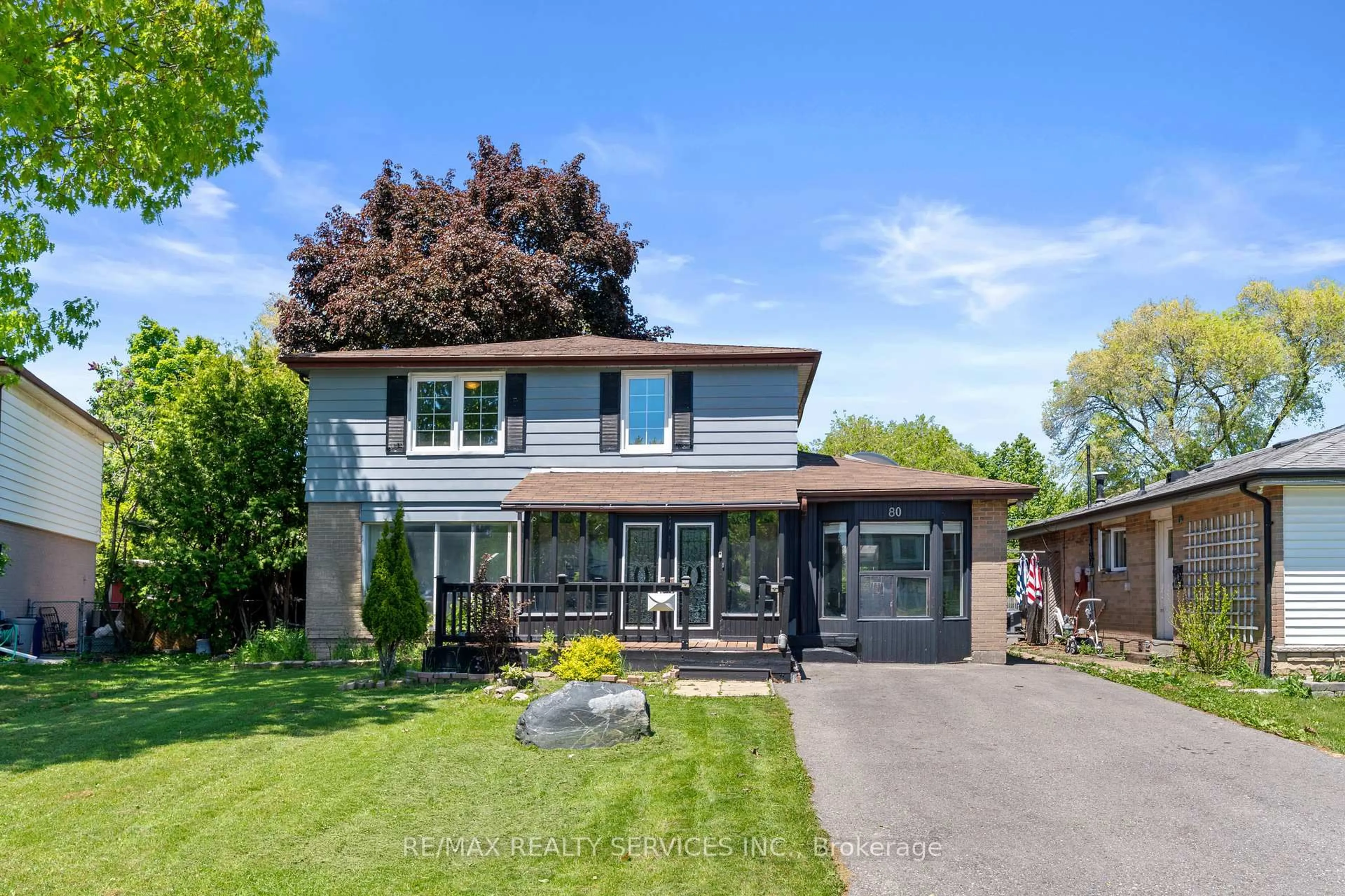 Home with brick exterior material, street for 80 Brookland Dr, Brampton Ontario L6T 2M5
