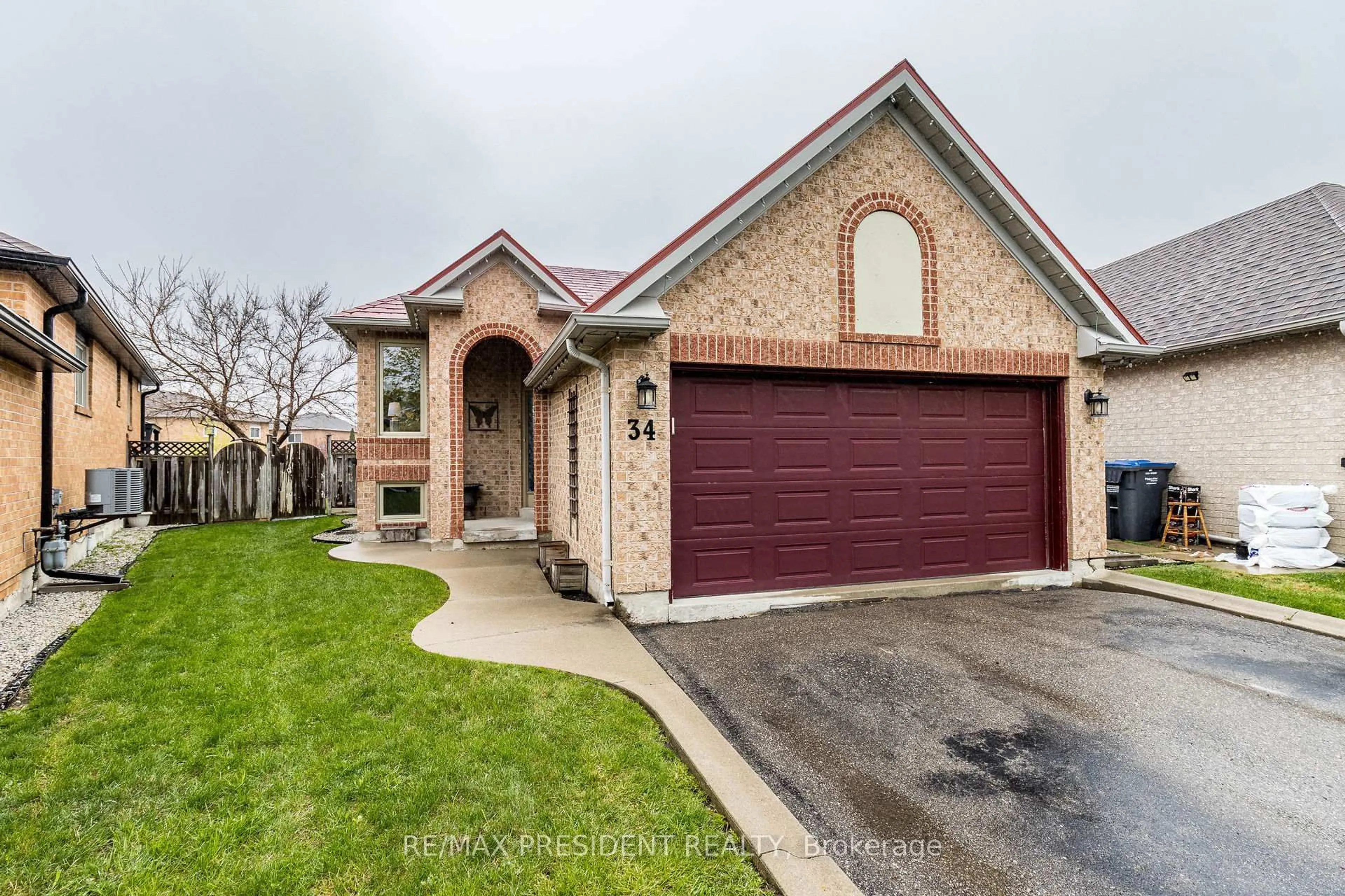 Home with brick exterior material, street for 34 Fairbank Crt, Brampton Ontario L6X 4L7