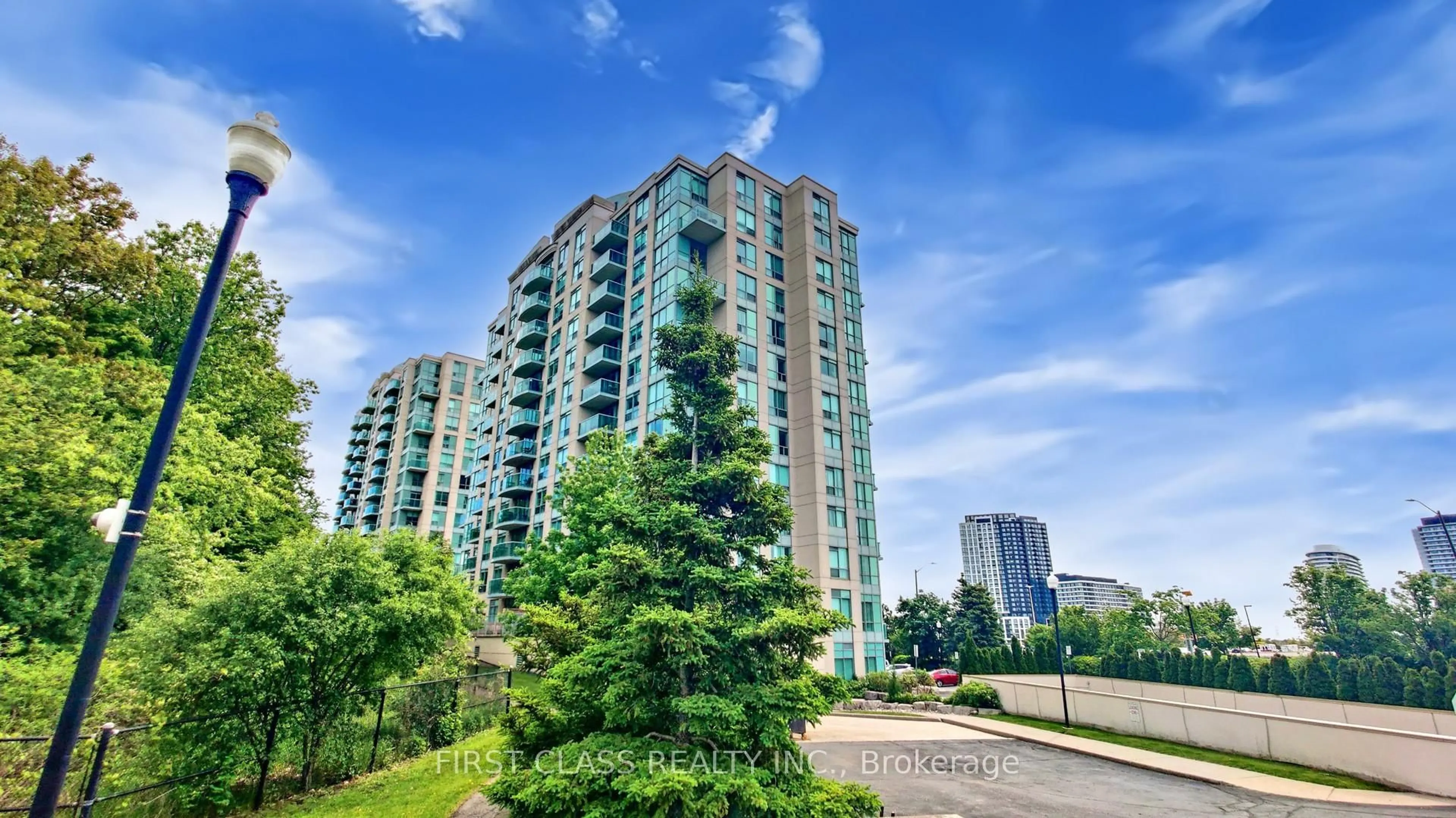 A pic from outside/outdoor area/front of a property/back of a property/a pic from drone, city buildings view from balcony for 2585 Erin Centre Blvd #1201, Mississauga Ontario L5M 6Z7