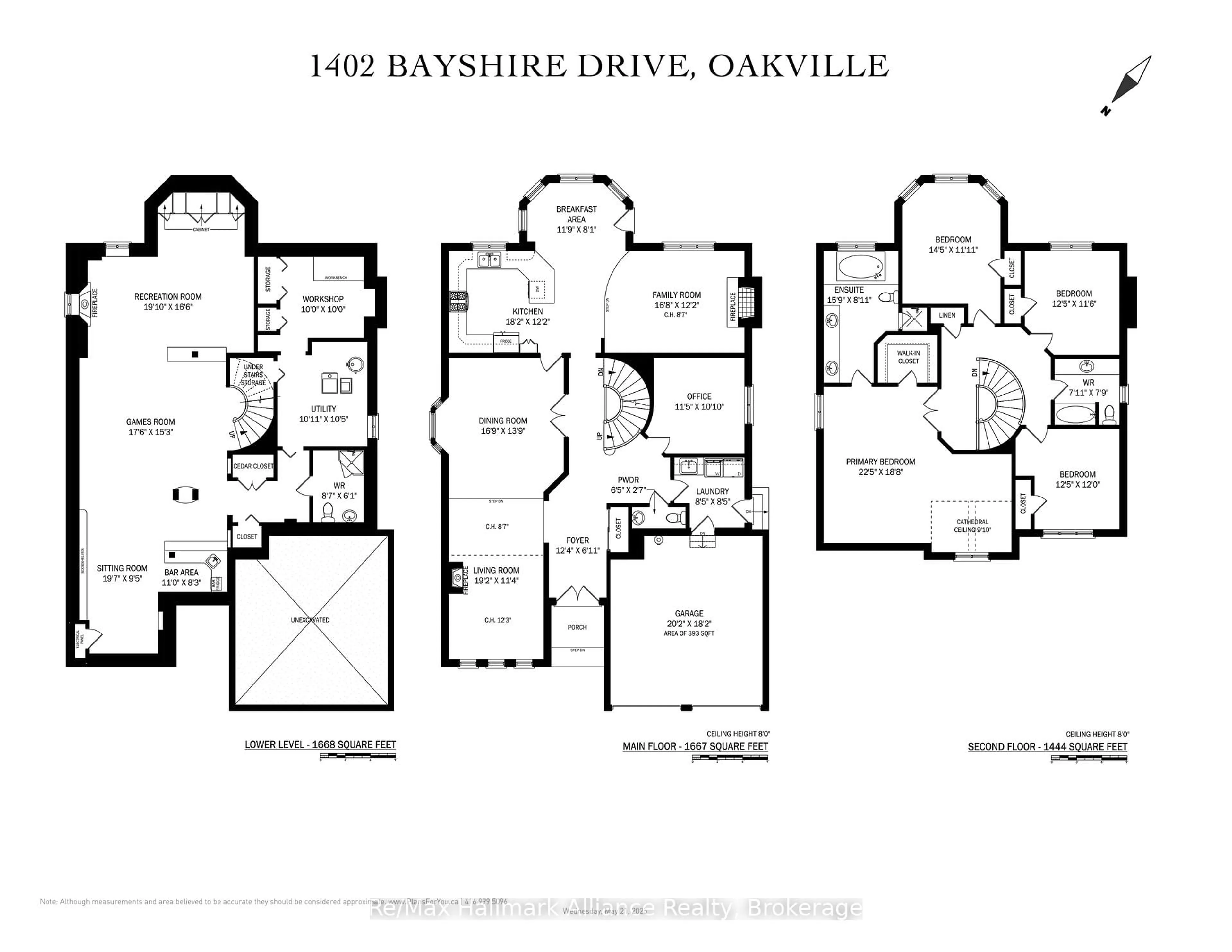 Floor plan for 1402 Bayshire Dr, Oakville Ontario L6H 6E7