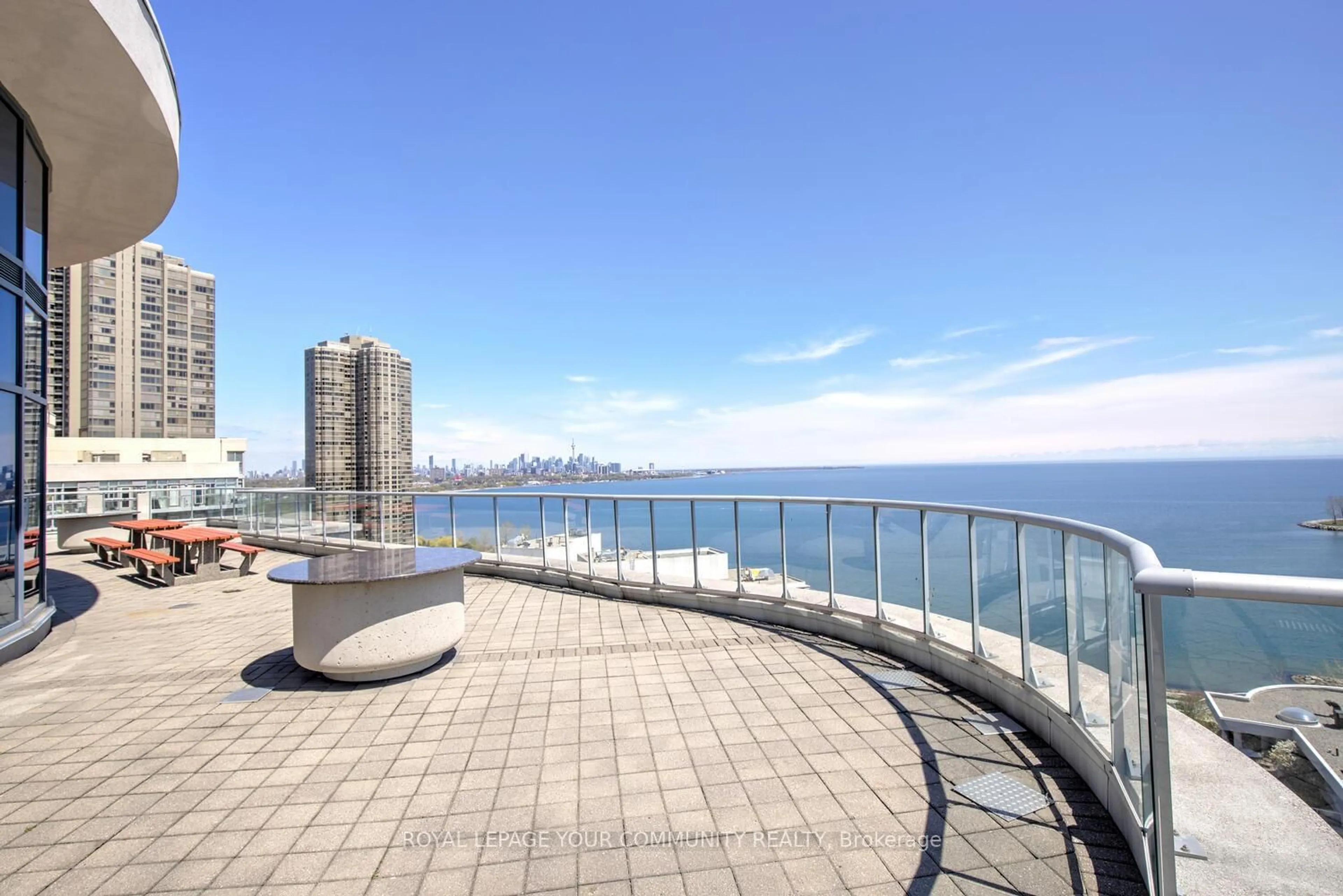 Patio, water/lake/river/ocean view for 2083 Lake Shore Blvd #909, Toronto Ontario M8V 4G2