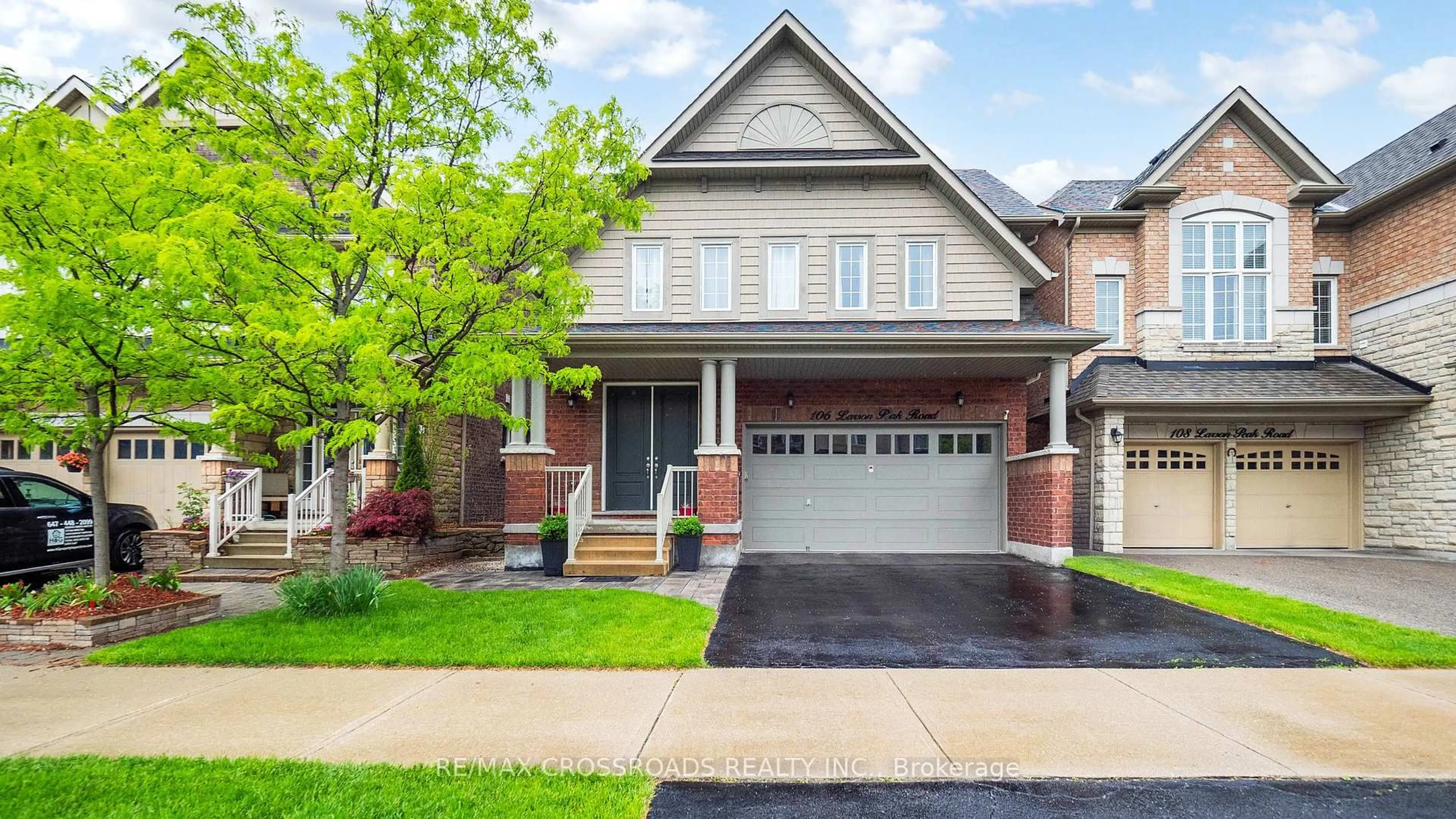 Home with brick exterior material, street for 106 Larson Peak Rd, Caledon Ontario L7C 3P1
