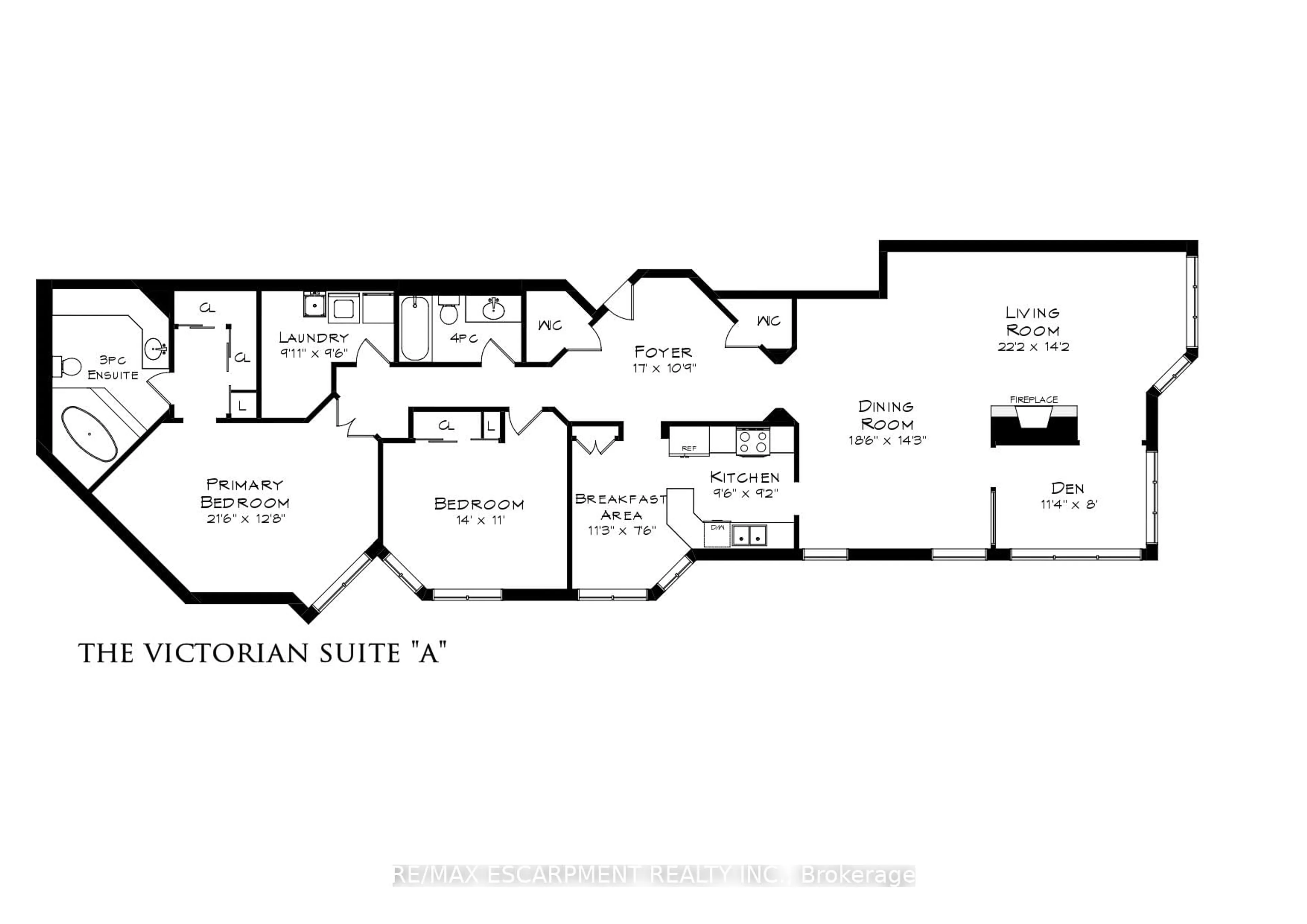Floor plan for 2220 Lakeshore Rd #23, Burlington Ontario L7R 4G7