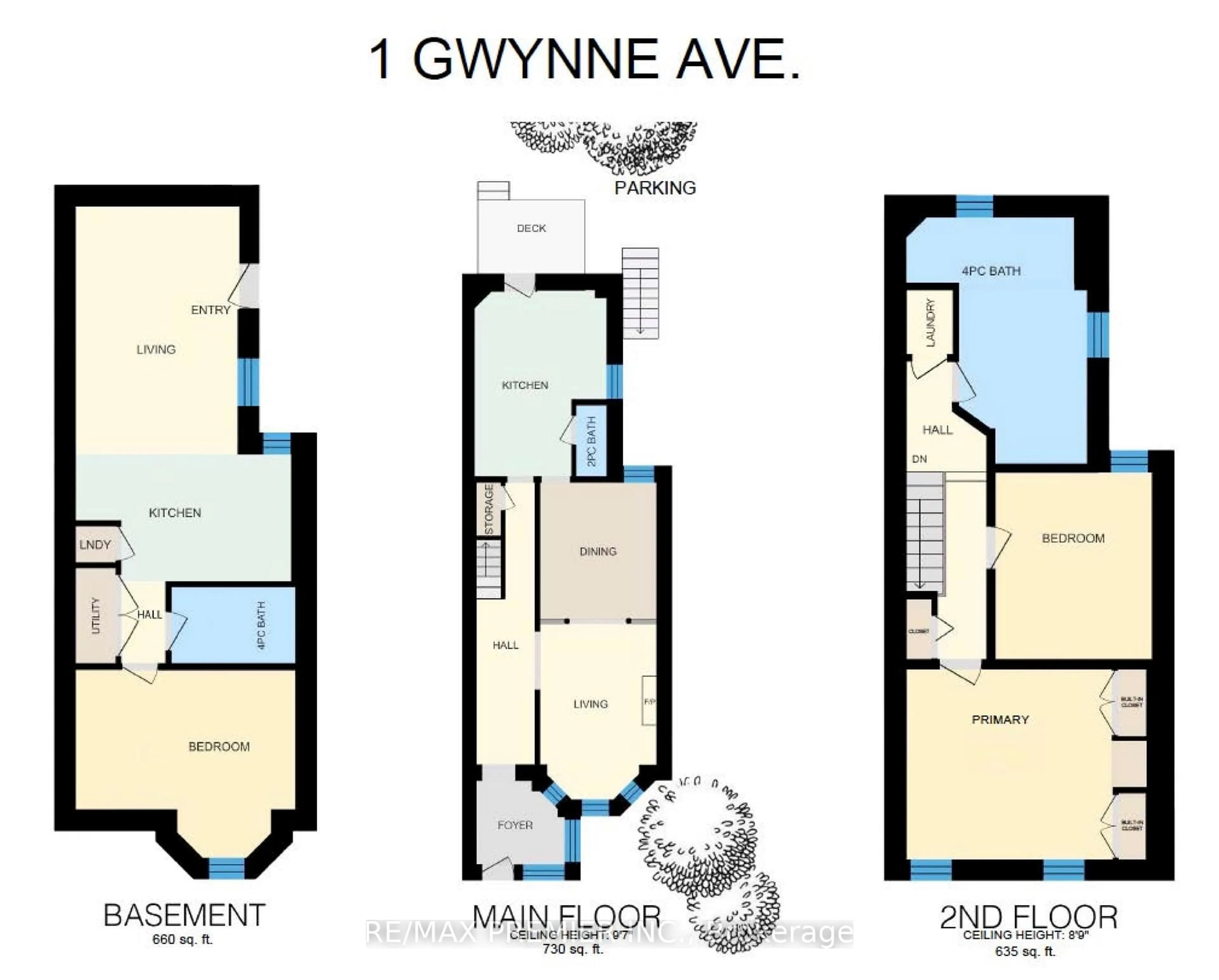 Floor plan for 1 Gwynne Ave, Toronto Ontario M6K 2C2