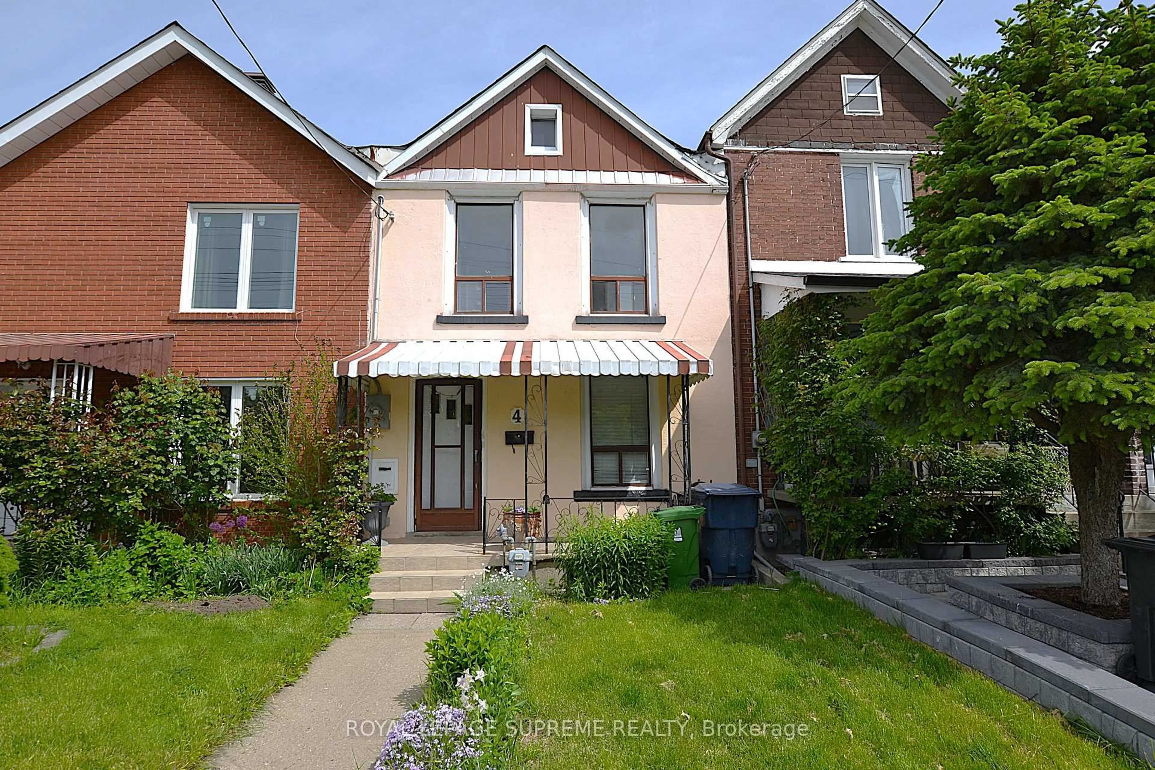 Home with brick exterior material, street for 4 Chandos Ave, Toronto Ontario M6H 2E5