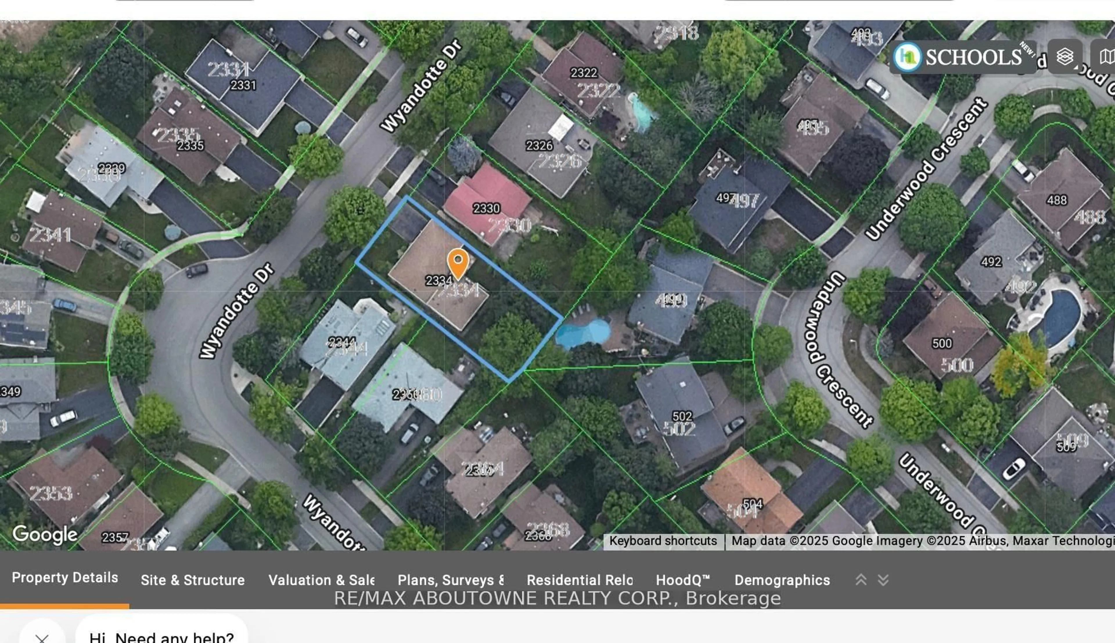 A pic from outside/outdoor area/front of a property/back of a property/a pic from drone, street for 2334 Wyandotte Dr, Oakville Ontario L6L 2T6