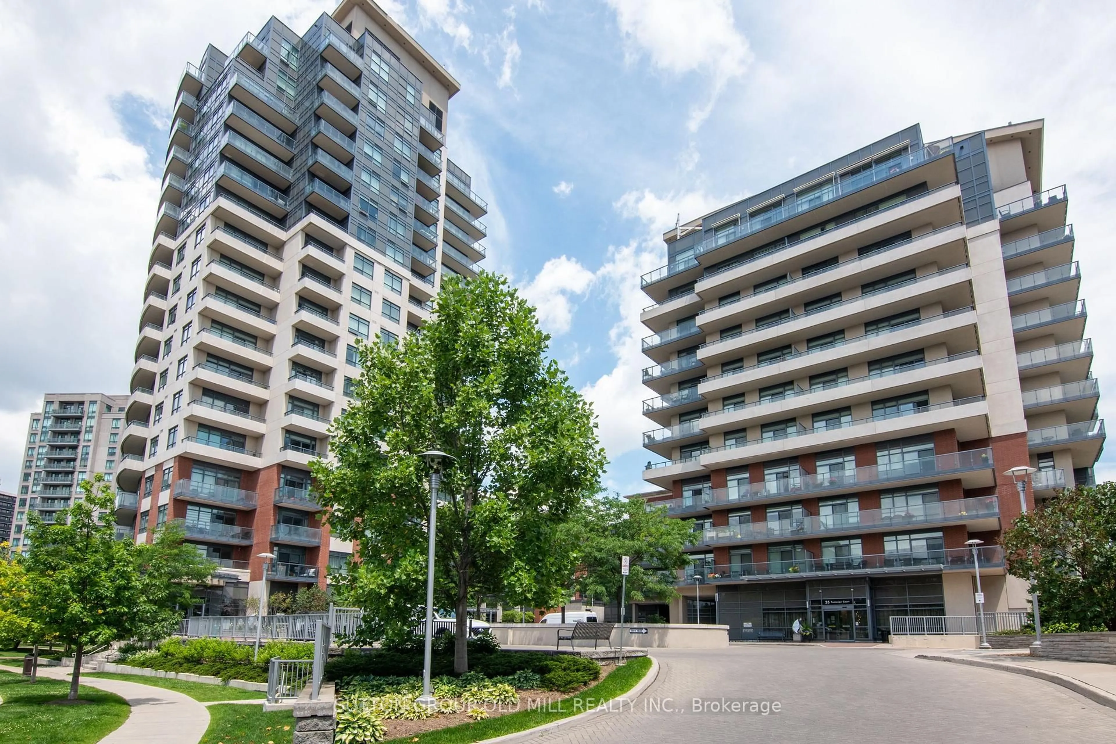 A pic from outside/outdoor area/front of a property/back of a property/a pic from drone, street for 35 Fontenay Crt #1207, Toronto Ontario M9A 0C4
