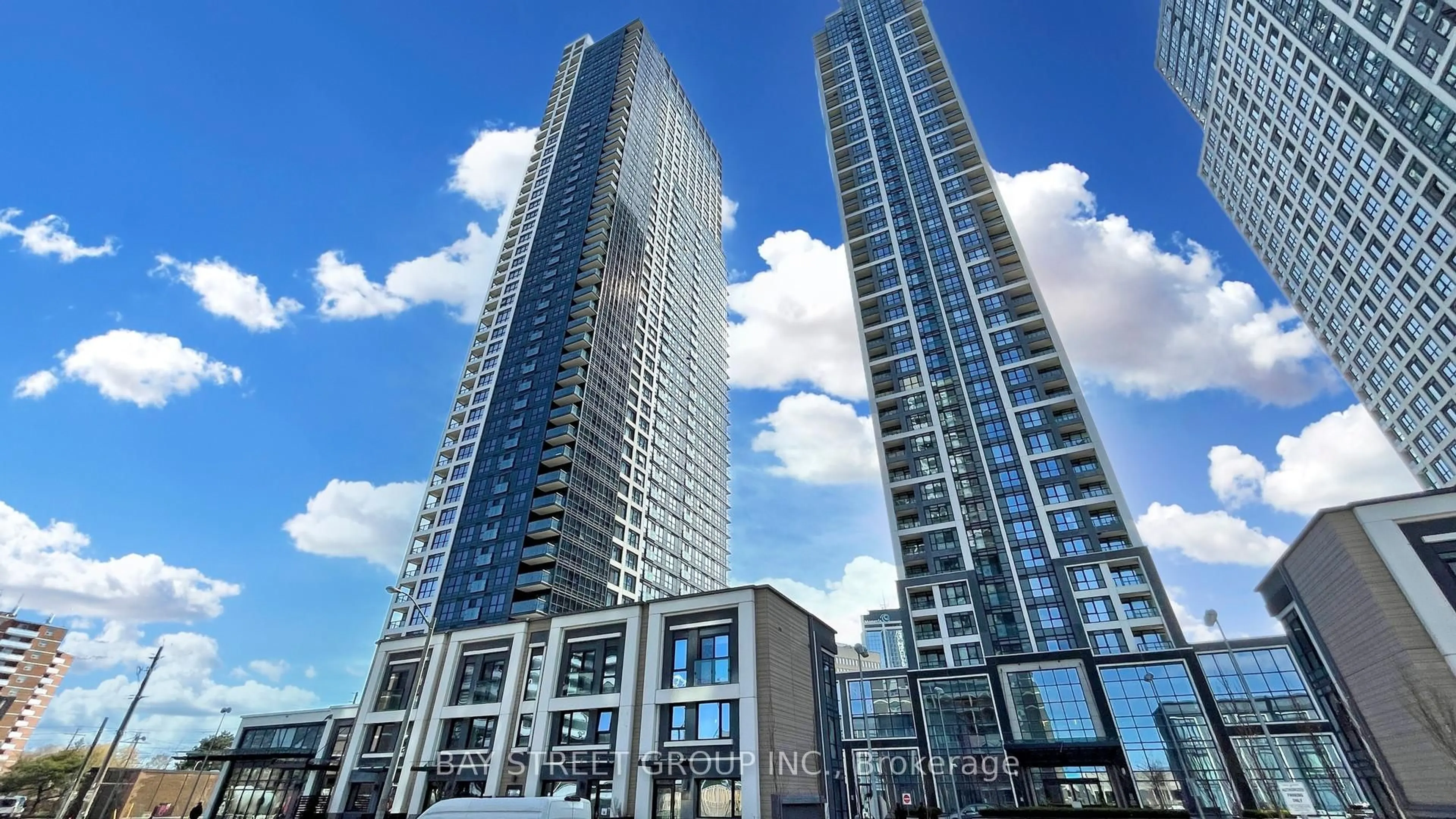 A pic from outside/outdoor area/front of a property/back of a property/a pic from drone, city buildings view from balcony for 5 Mabelle Ave #4032, Toronto Ontario M9A 0C8