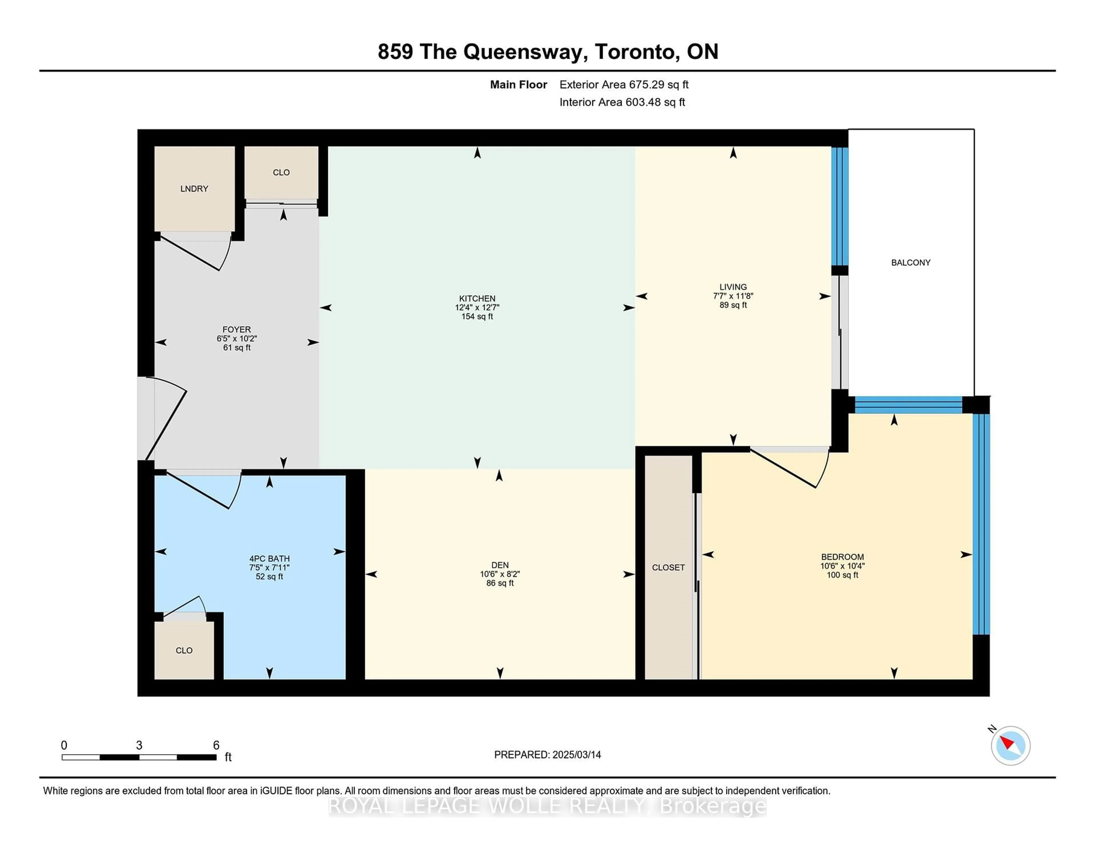 Floor plan for 859 The Queensway N/A #412, Toronto Ontario M8Z 1N8