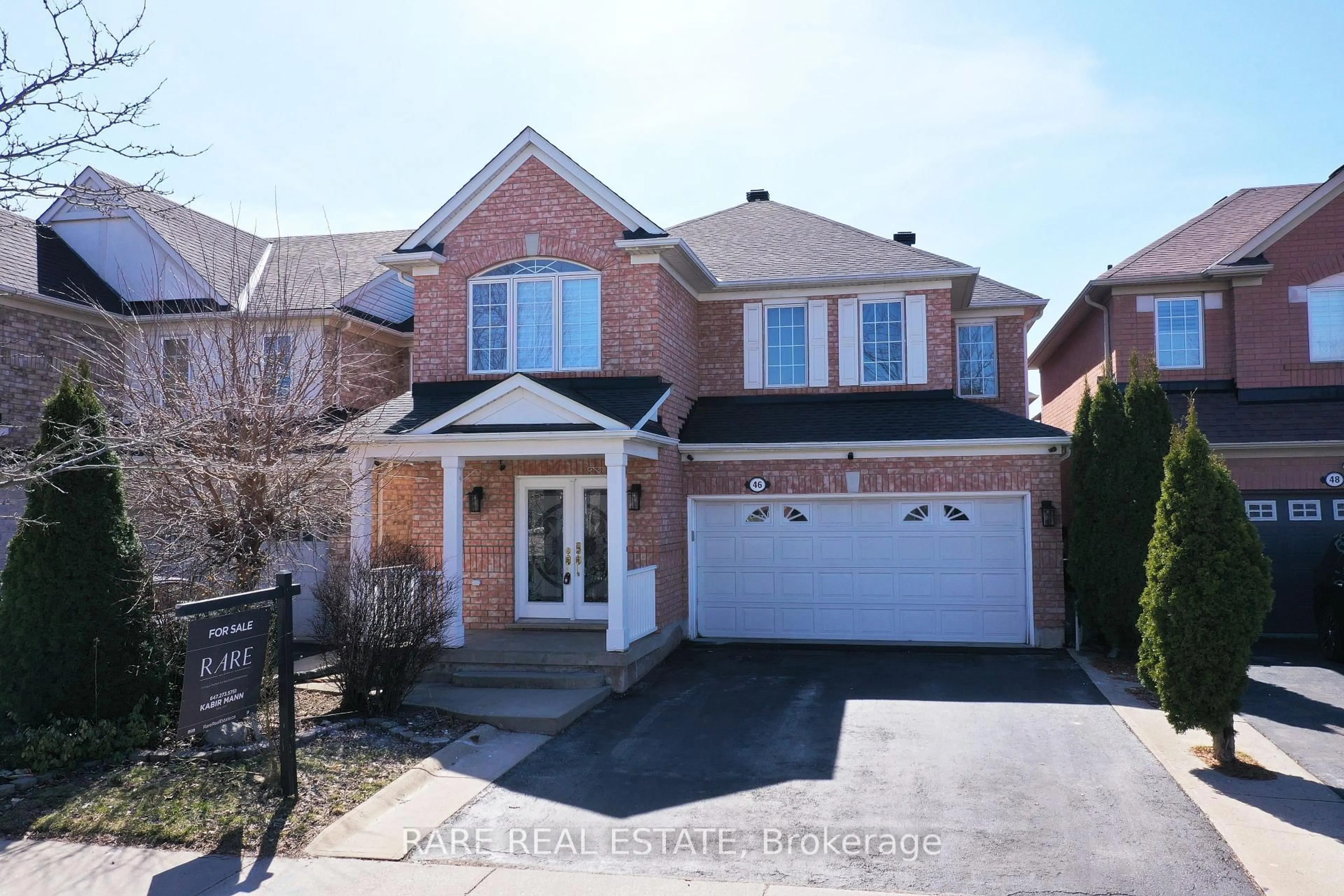 A pic from outside/outdoor area/front of a property/back of a property/a pic from drone, street for 46 Bottomwood St, Brampton Ontario L6S 0B3