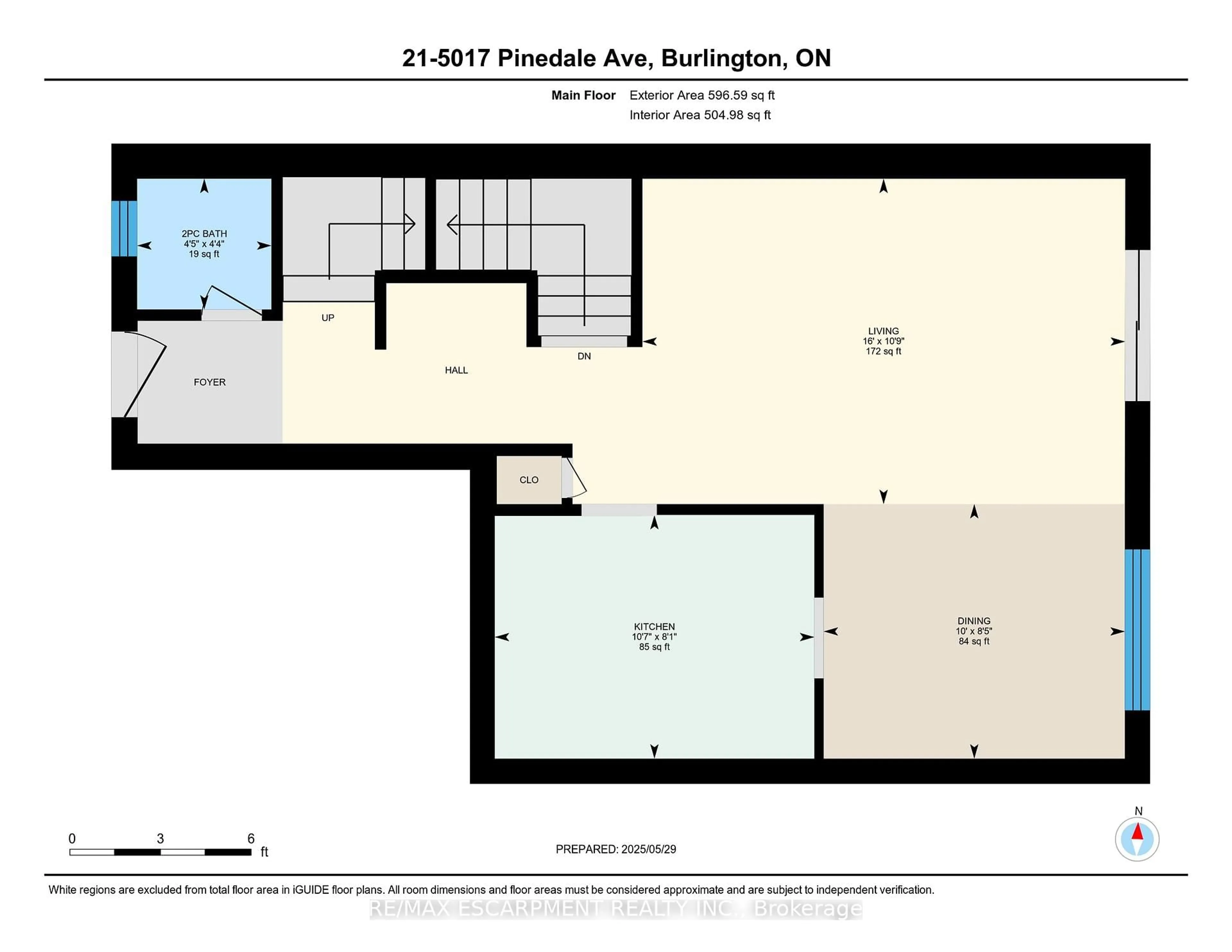 Floor plan for 5017 Pinedale Ave #21, Burlington Ontario L7L 5J6