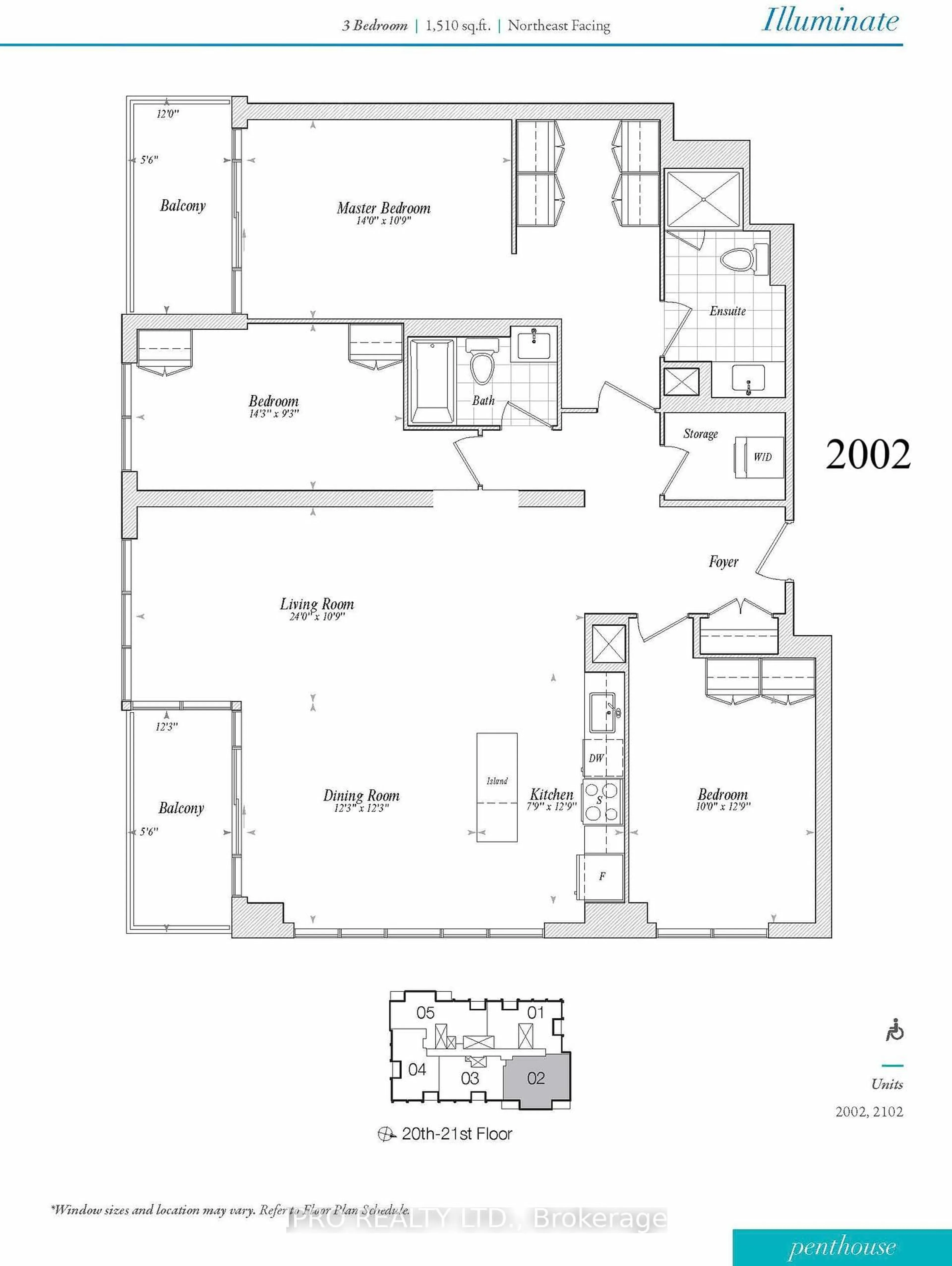 Floor plan for 500 Brock Ave #2002, Burlington Ontario L7S 0A5