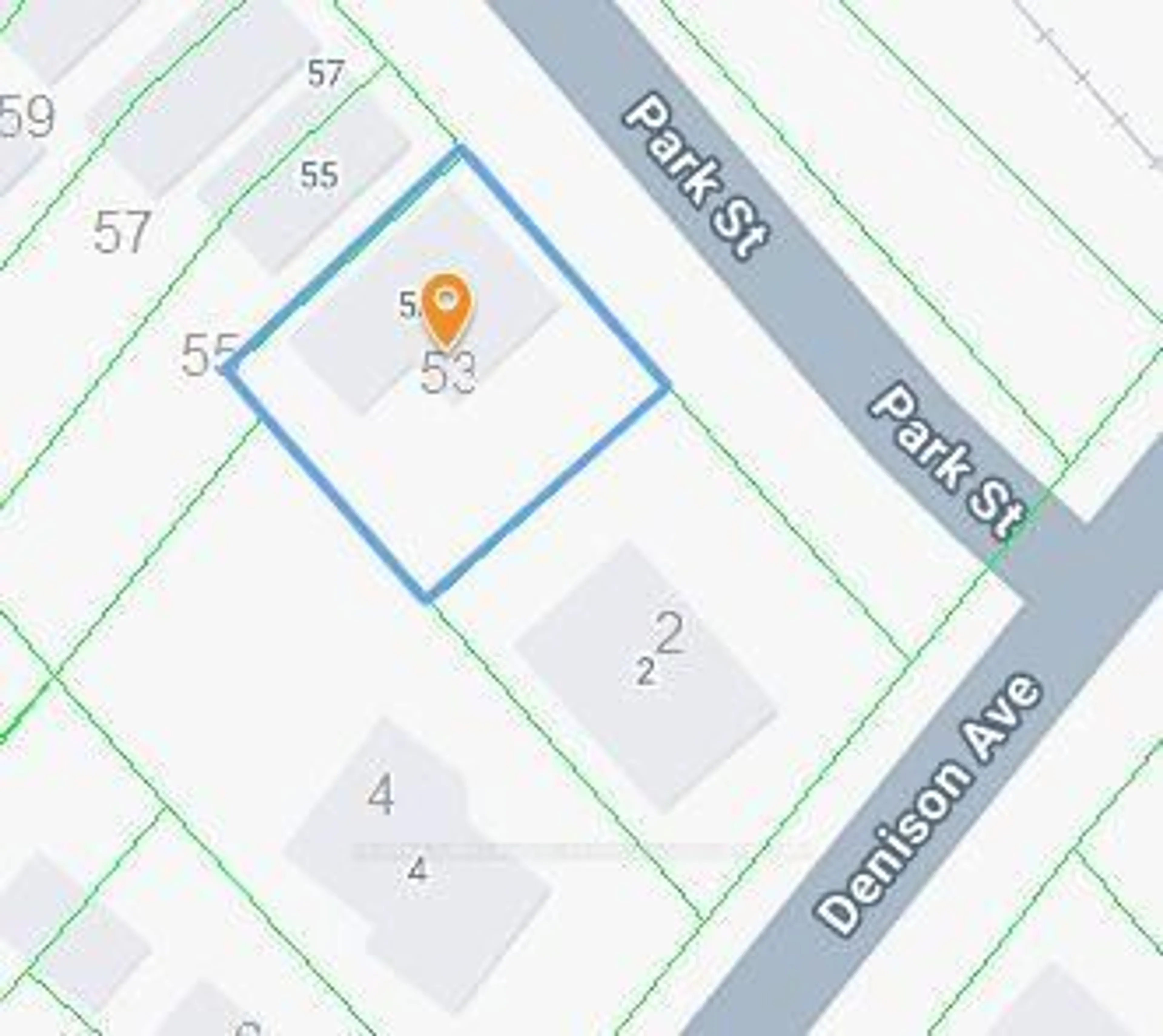 Picture of a map for 53 Park St, Brampton Ontario L6X 1V1