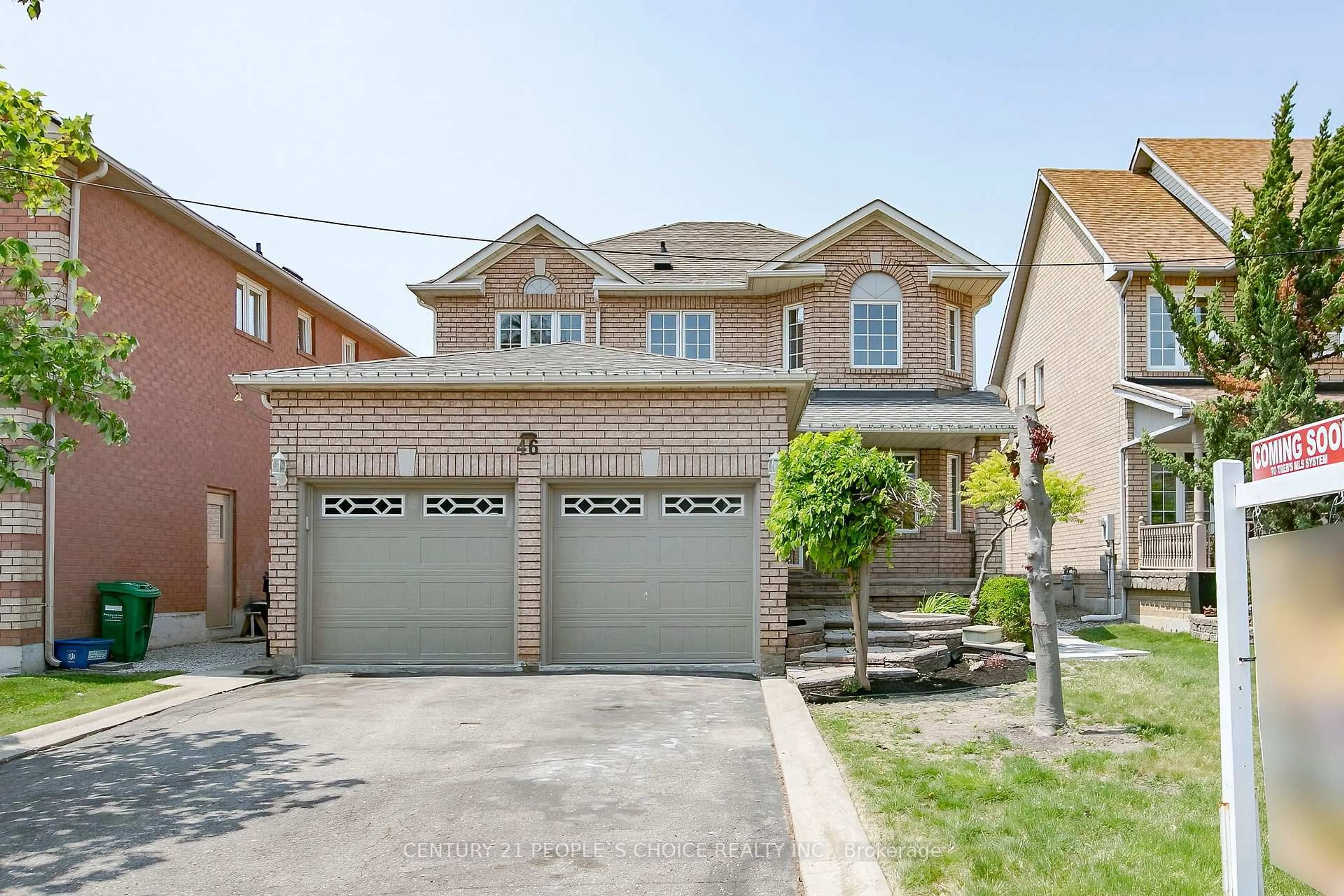 Home with brick exterior material, street for 46 Creekwood Dr, Brampton Ontario L7A 1J3
