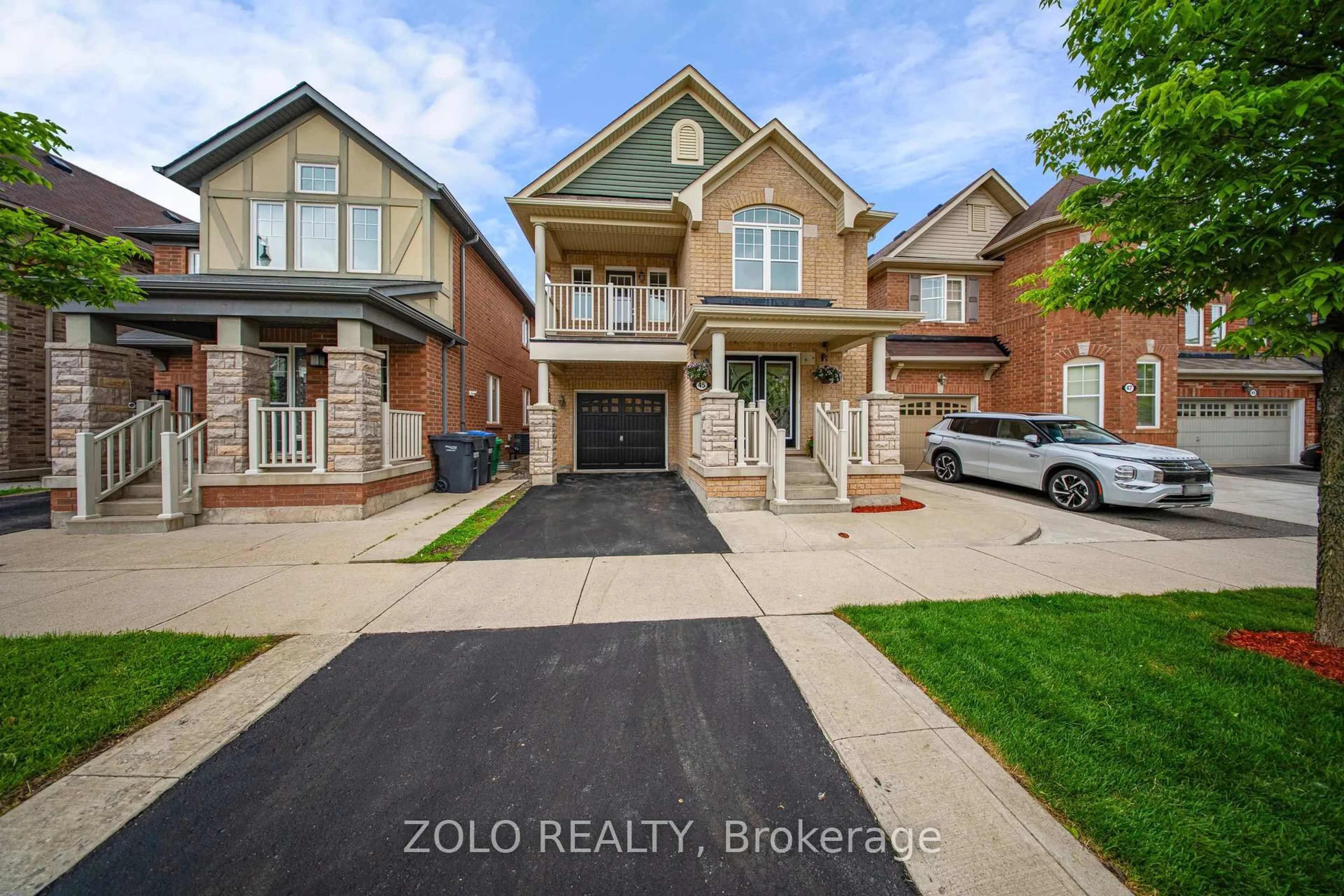 Home with brick exterior material, street for 45 Haverty Tr, Brampton Ontario L7A 0S3