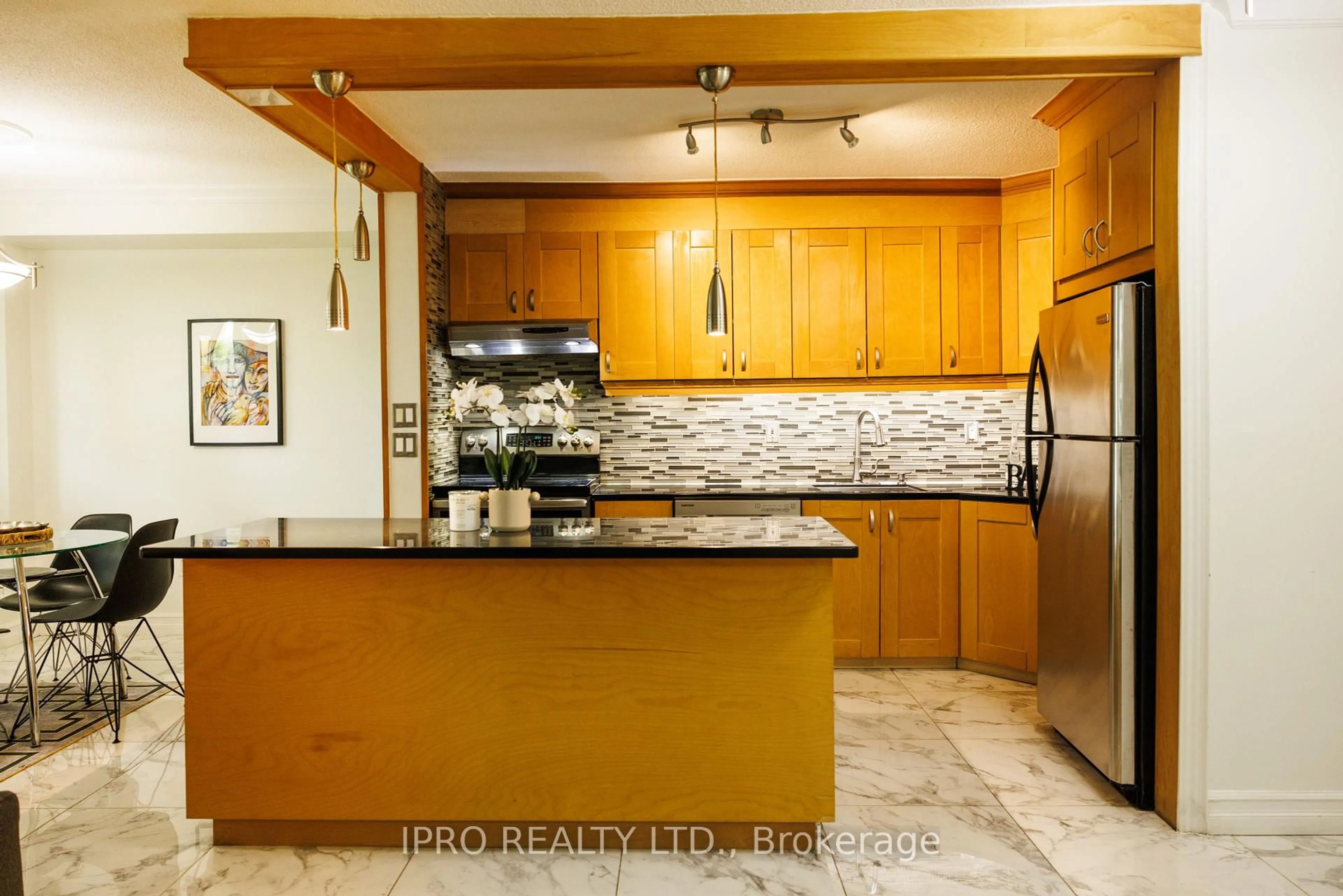 Open concept kitchen, ceramic/tile floor for 541 Blackthorn Ave #108, Toronto Ontario M6M 5A6