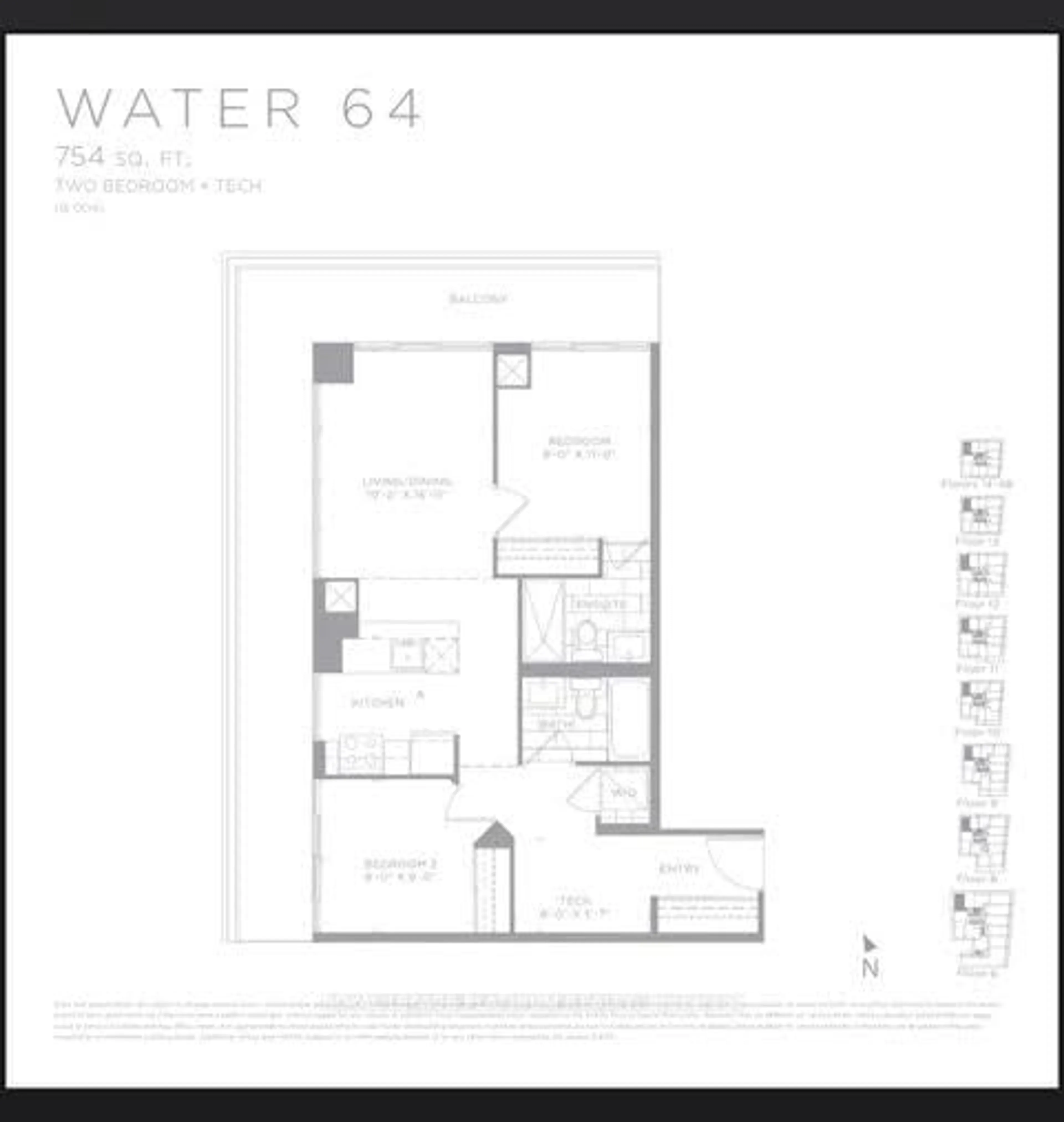 Floor plan for 20 Shorebreeze Dr #904, Toronto Ontario M8V 0C7