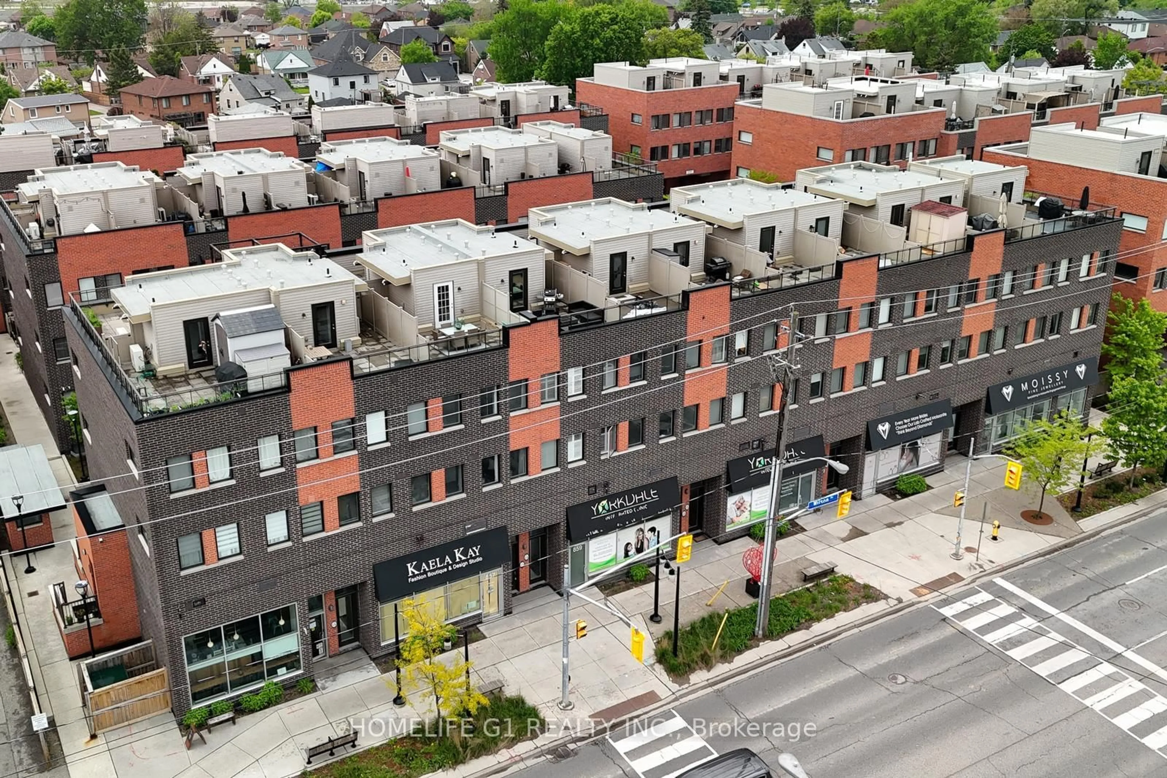 A pic from outside/outdoor area/front of a property/back of a property/a pic from drone, city buildings view from balcony for 6B-867 Wilson Ave, Toronto Ontario M3K 0A4
