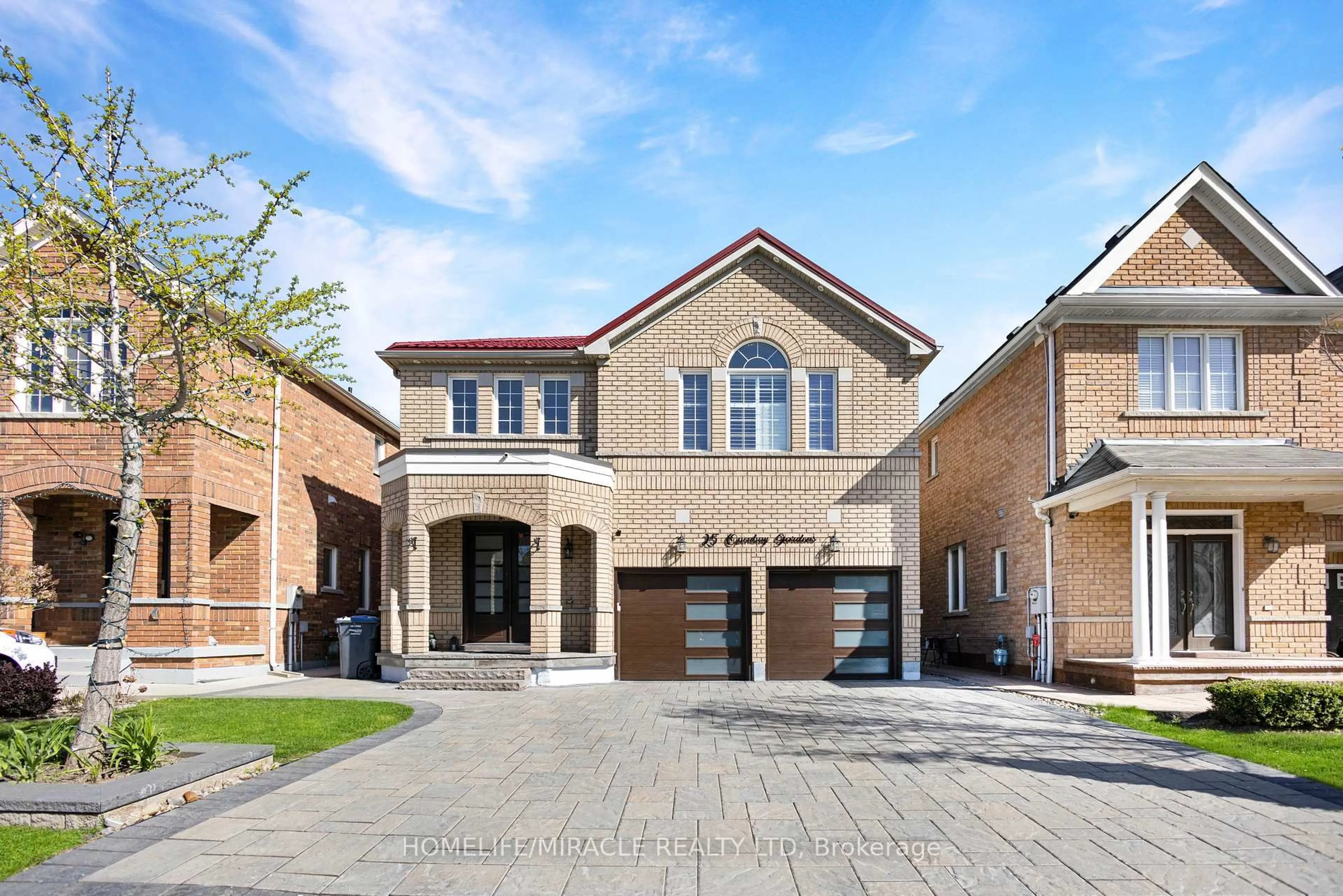 Home with brick exterior material, street for 25 Openbay Gdns, Brampton Ontario L6R 0V2