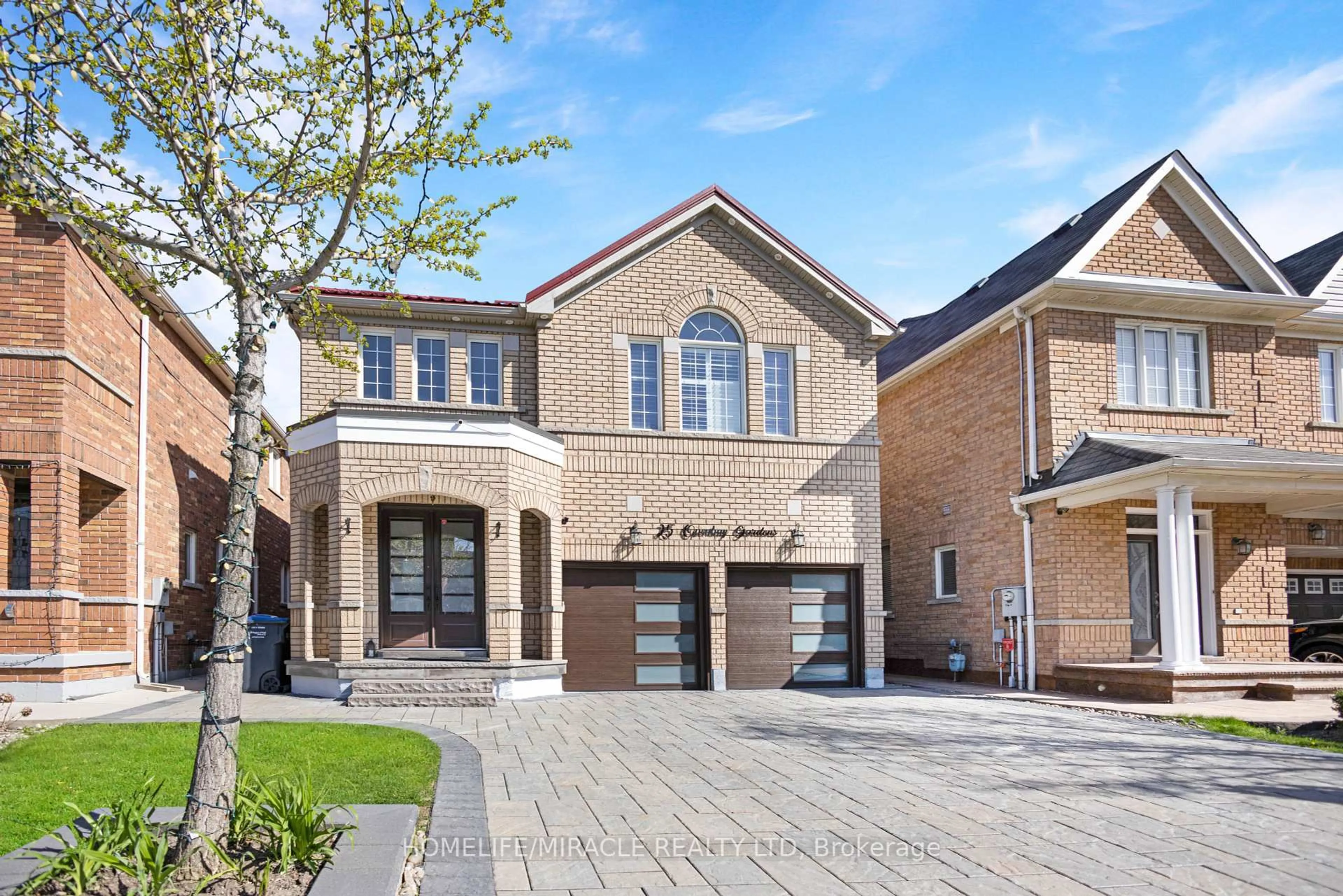 Home with brick exterior material, street for 25 Openbay Gdns, Brampton Ontario L6R 0V2