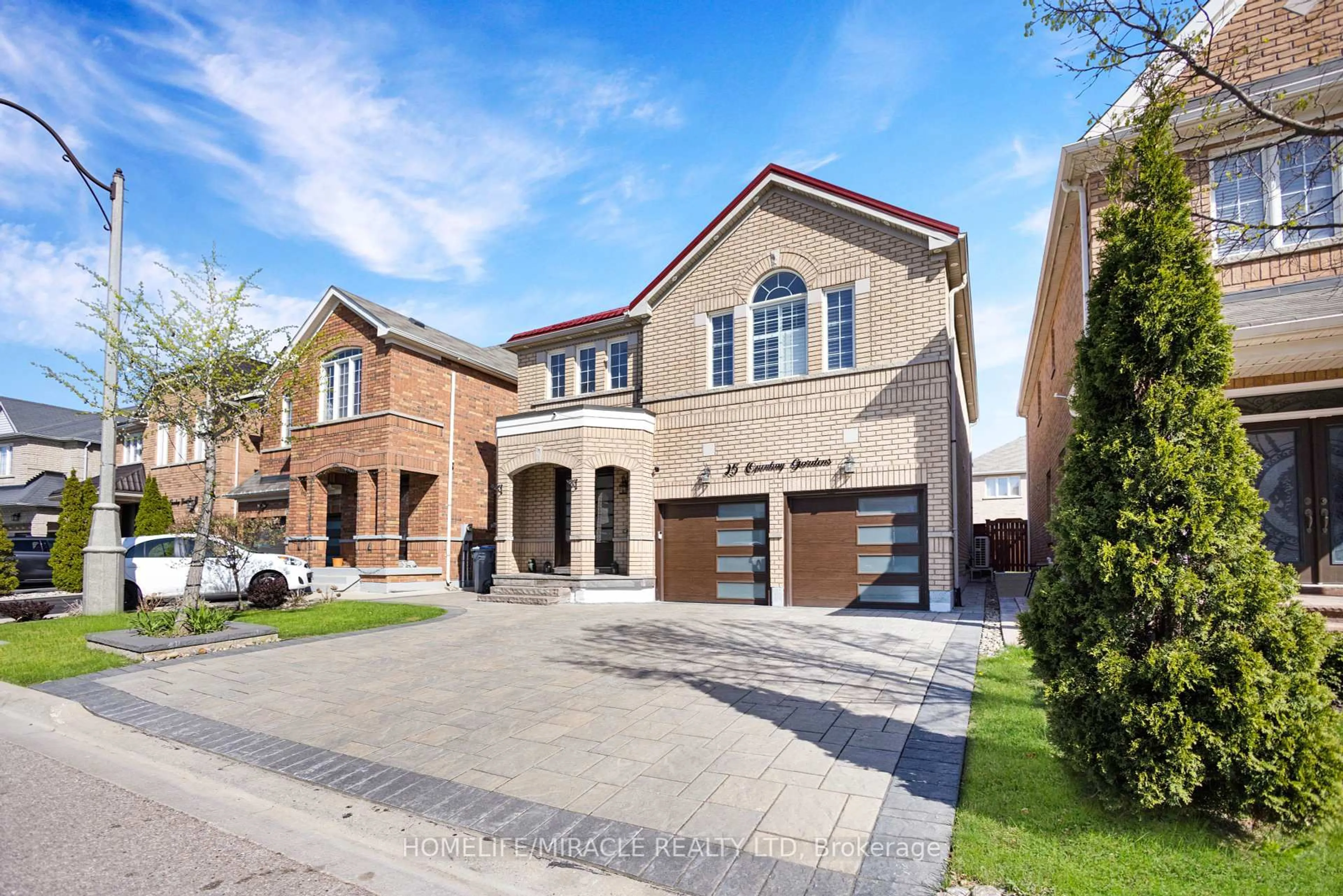 Home with brick exterior material, street for 25 Openbay Gdns, Brampton Ontario L6R 0V2