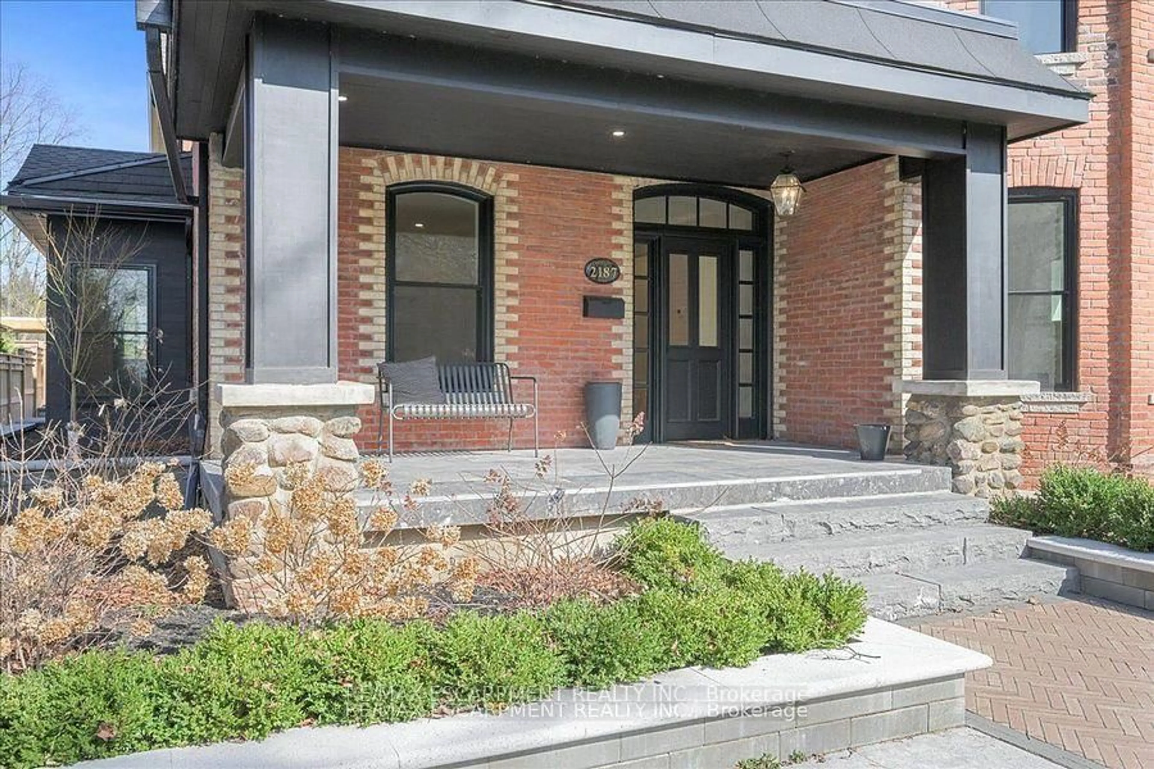 Home with brick exterior material, street for 2187 Lakeshore Rd, Burlington Ontario L7R 1A5