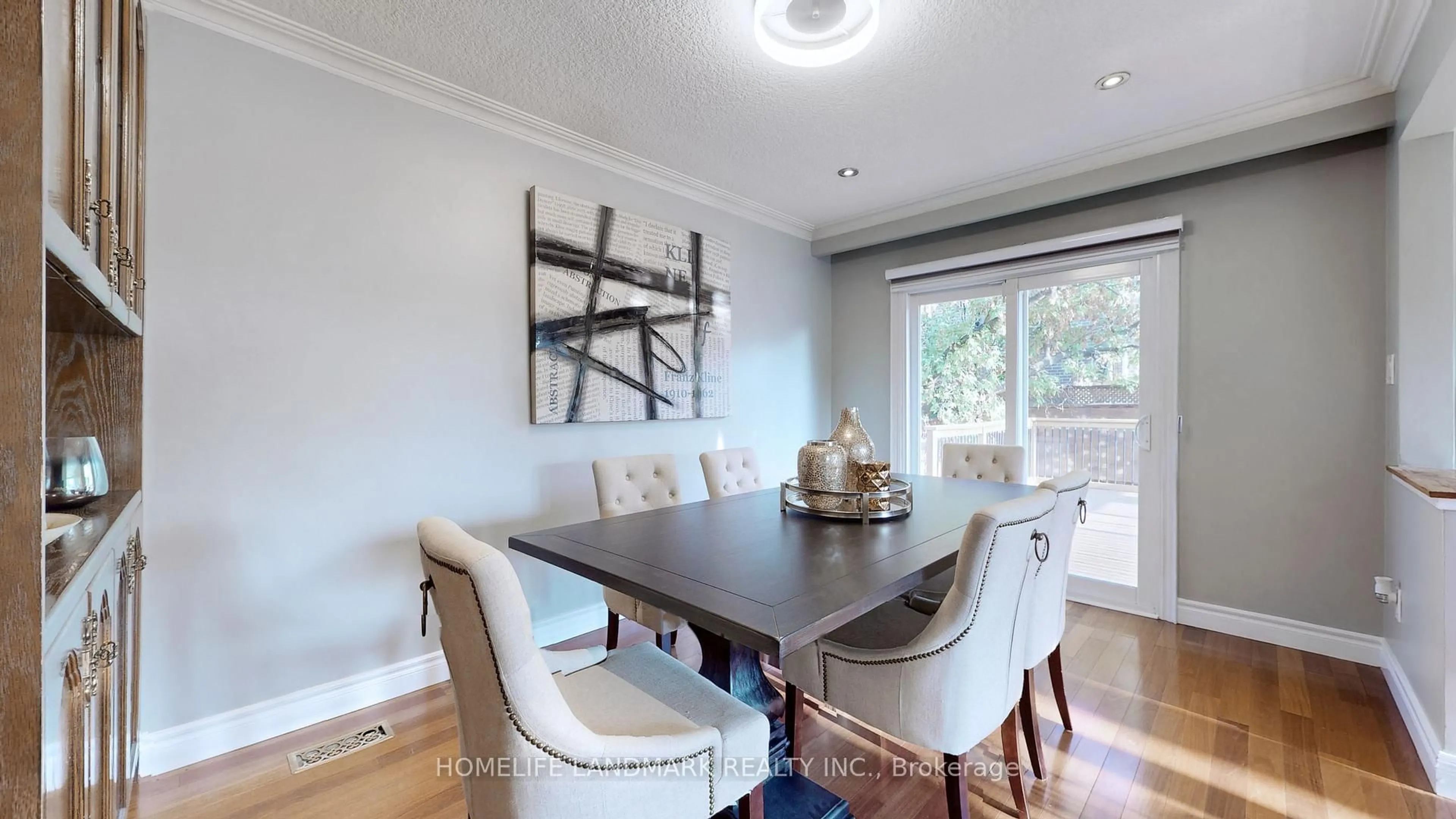 Dining room, wood/laminate floor for 11 Frost St, Toronto Ontario M9W 1Y5