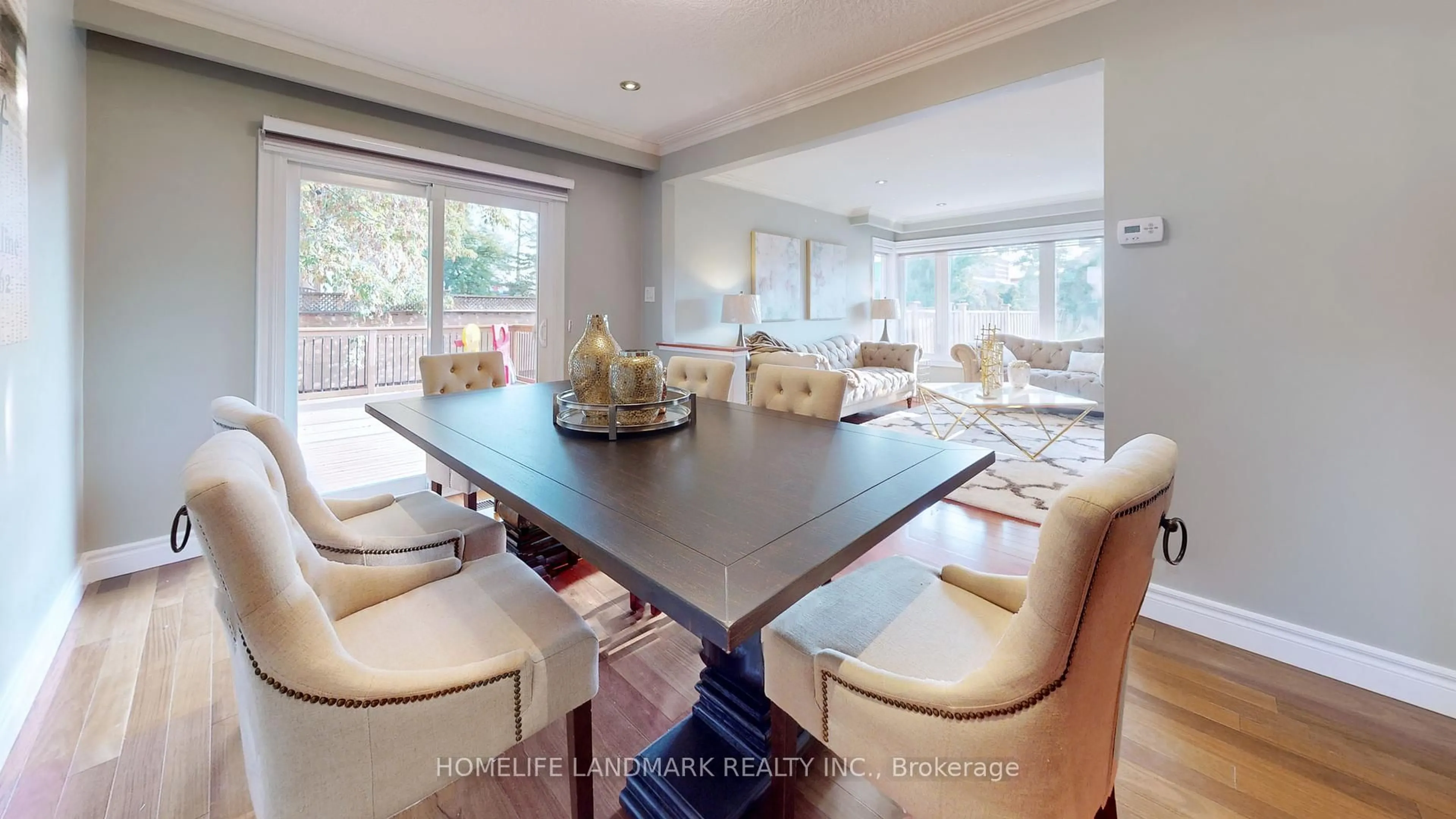 Dining room, wood/laminate floor for 11 Frost St, Toronto Ontario M9W 1Y5