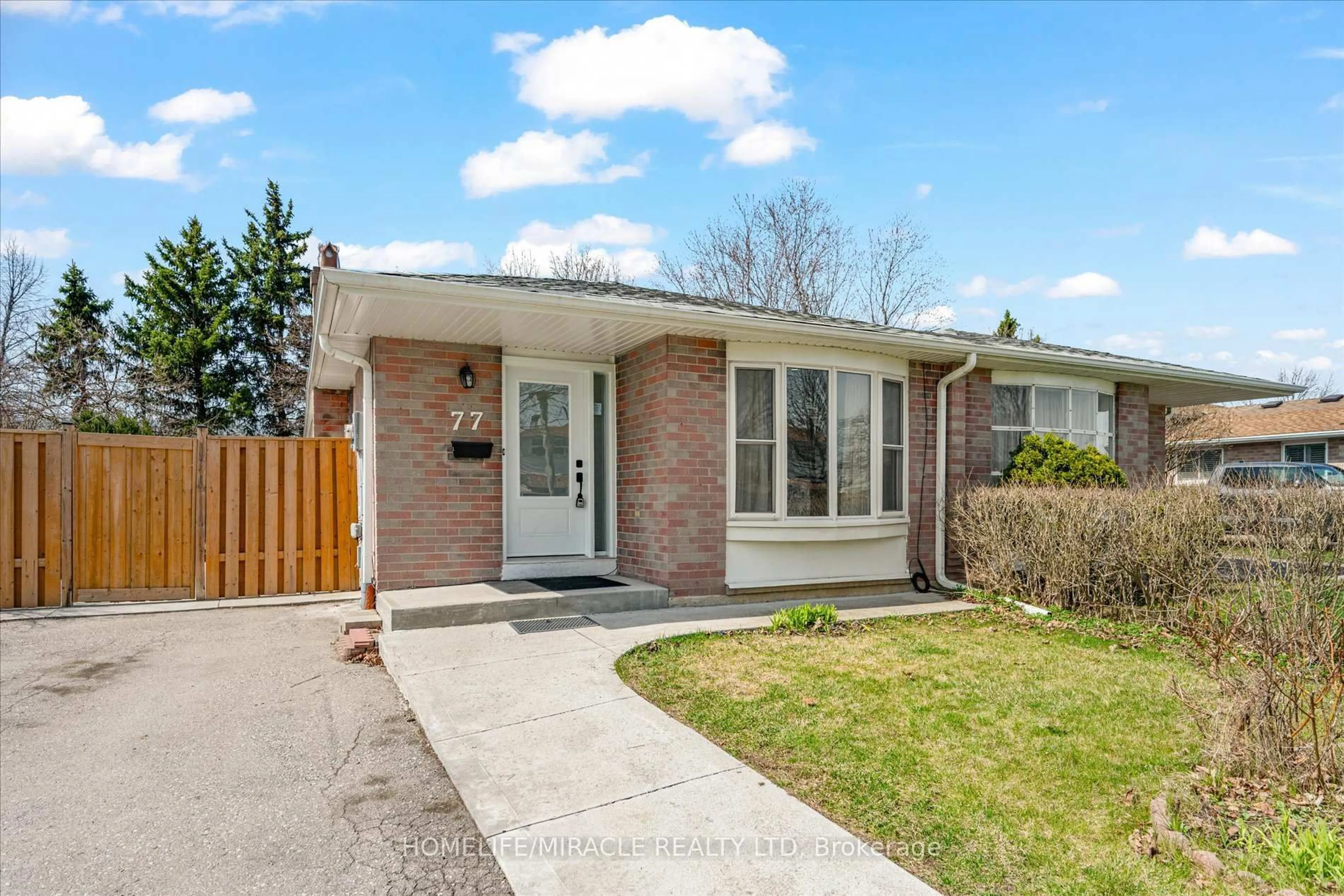 Home with brick exterior material, street for 77 Juniper Cres, Brampton Ontario L6S 1J9