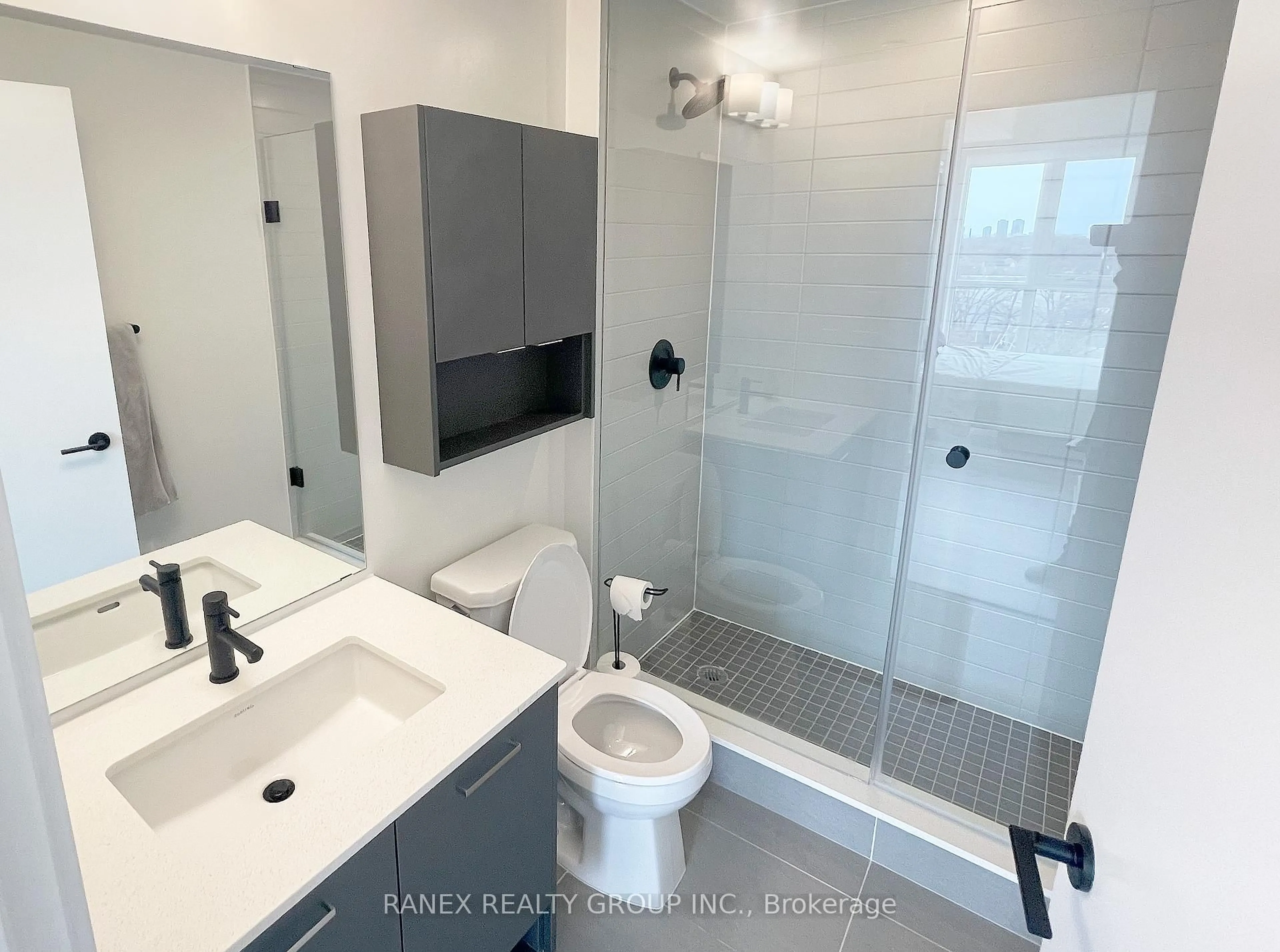 Contemporary bathroom, ceramic/tile floor for 2300 St. Clair Ave #808, Toronto Ontario M6N 1K8